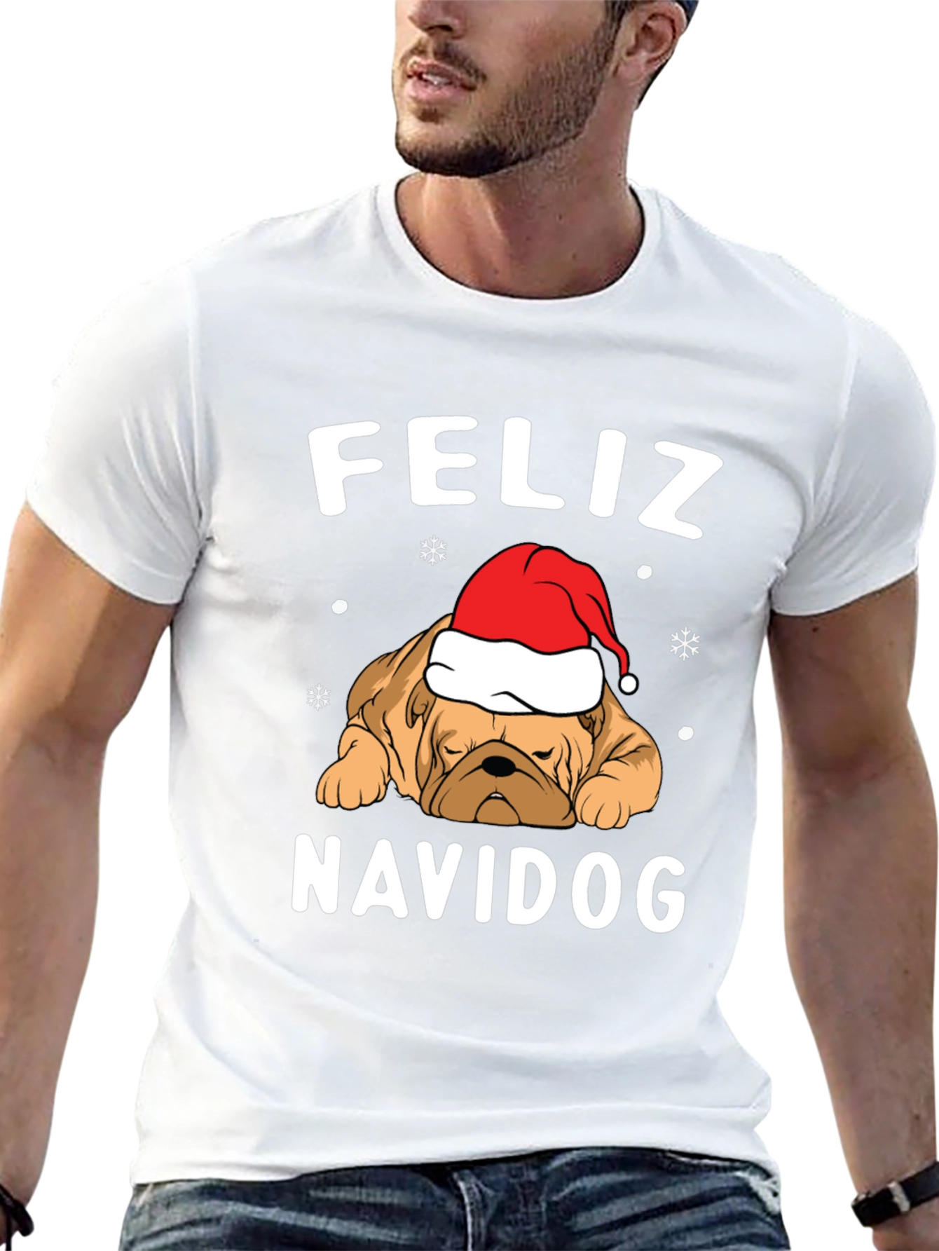Feliz Navidog T-Shirt - Christmas Dog Tee
