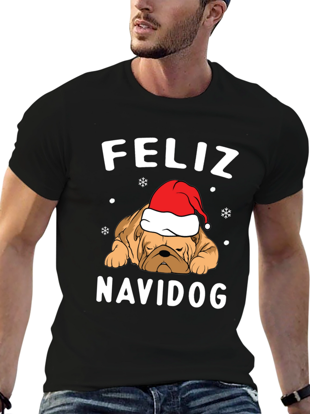 Feliz Navidog T-Shirt - Christmas Dog Tee