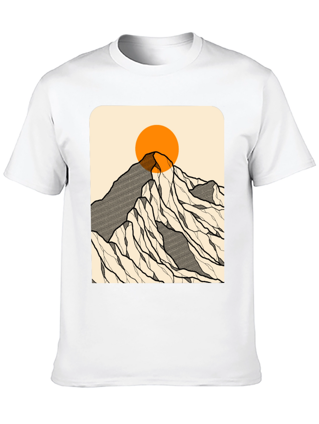 Mountain Peak Graphic Tee - Black