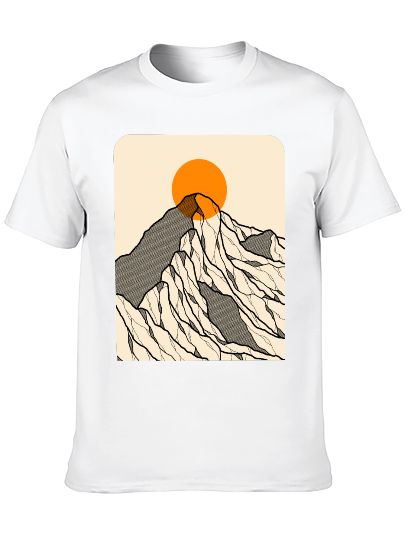 Mountain Peak Graphic Tee - Black