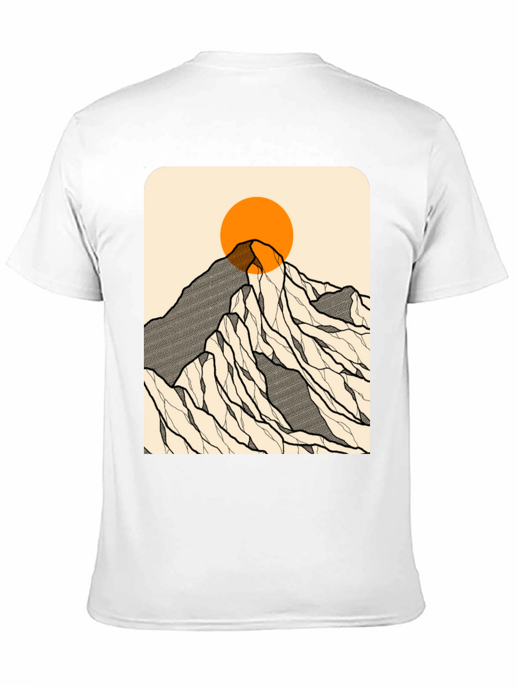 Mountain Peak Graphic Tee - Black