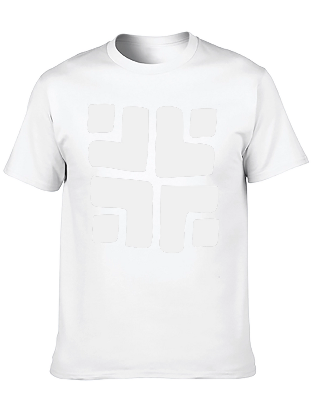 Geometric Pattern Tee - Bold Black Casual Top