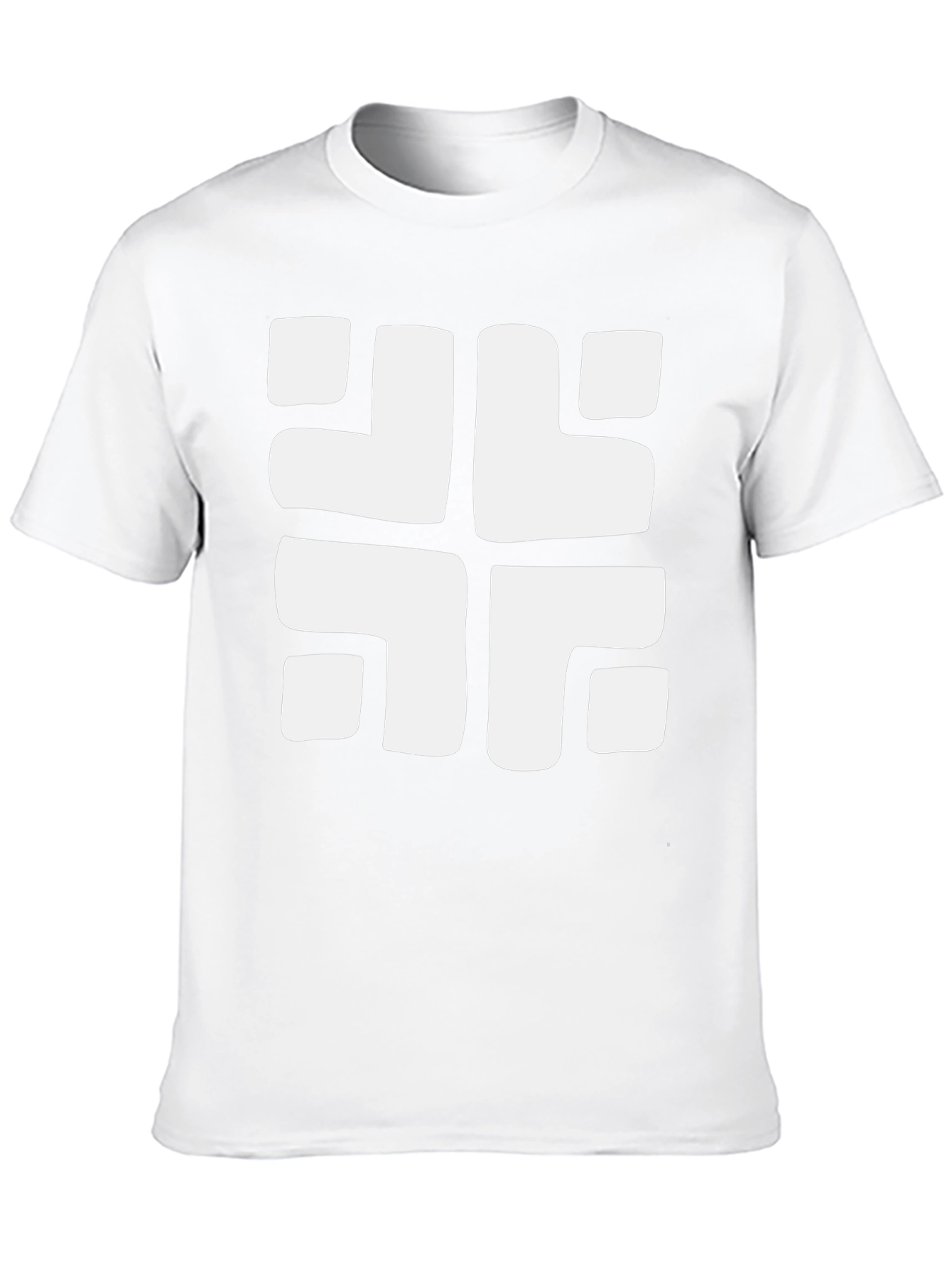 Geometric Pattern Tee - Bold Black Casual Top