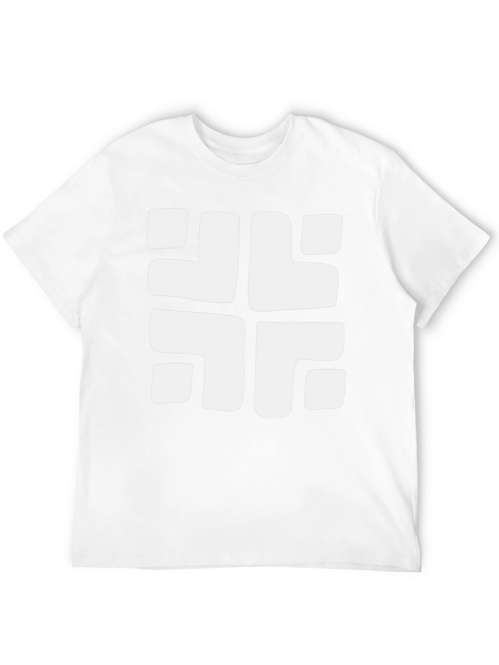 Geometric Pattern Tee - Bold Black Casual Top