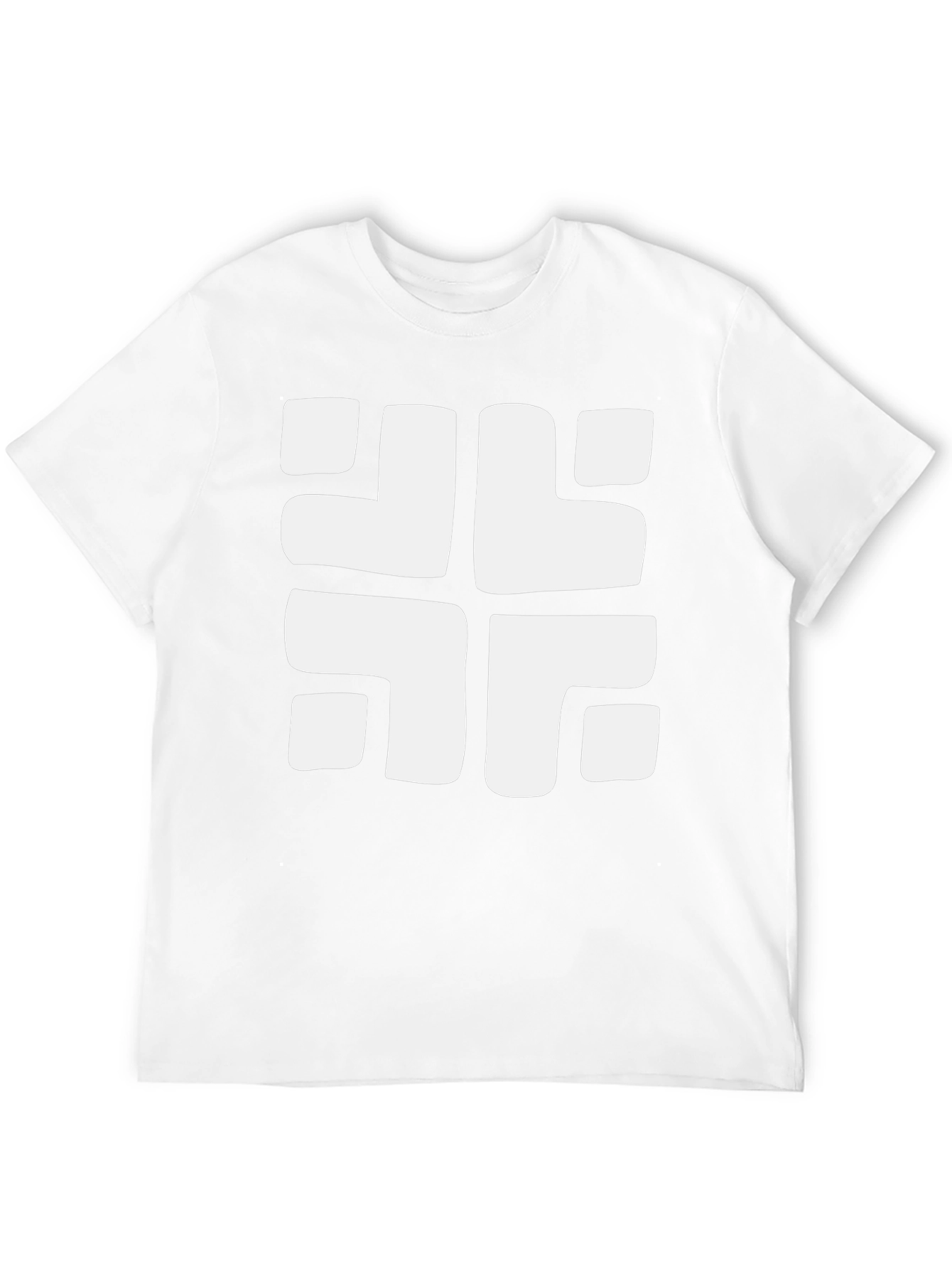 Geometric Pattern Tee - Bold Black Casual Top