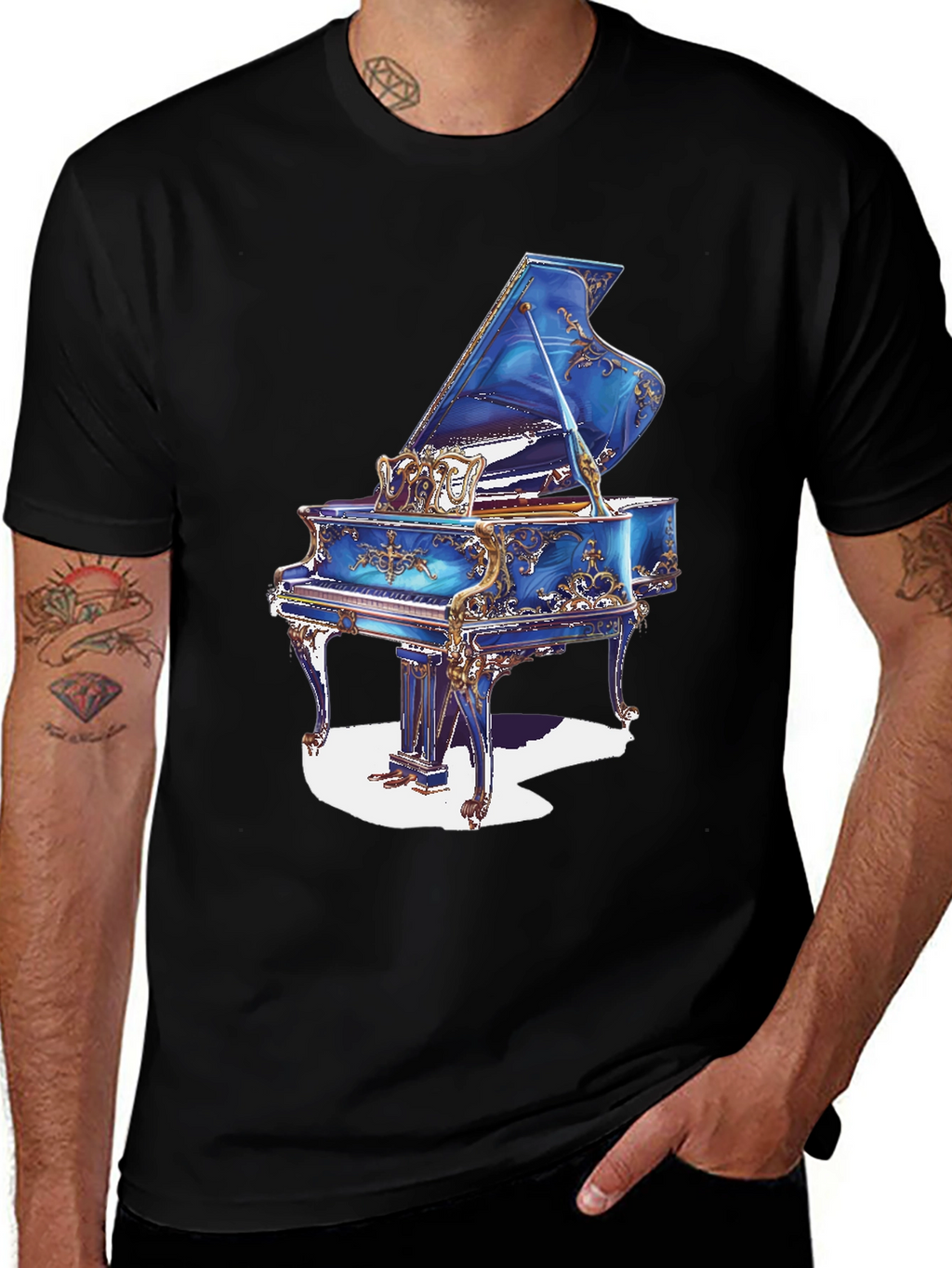 Grand Piano Graphic Tee - Musician Style