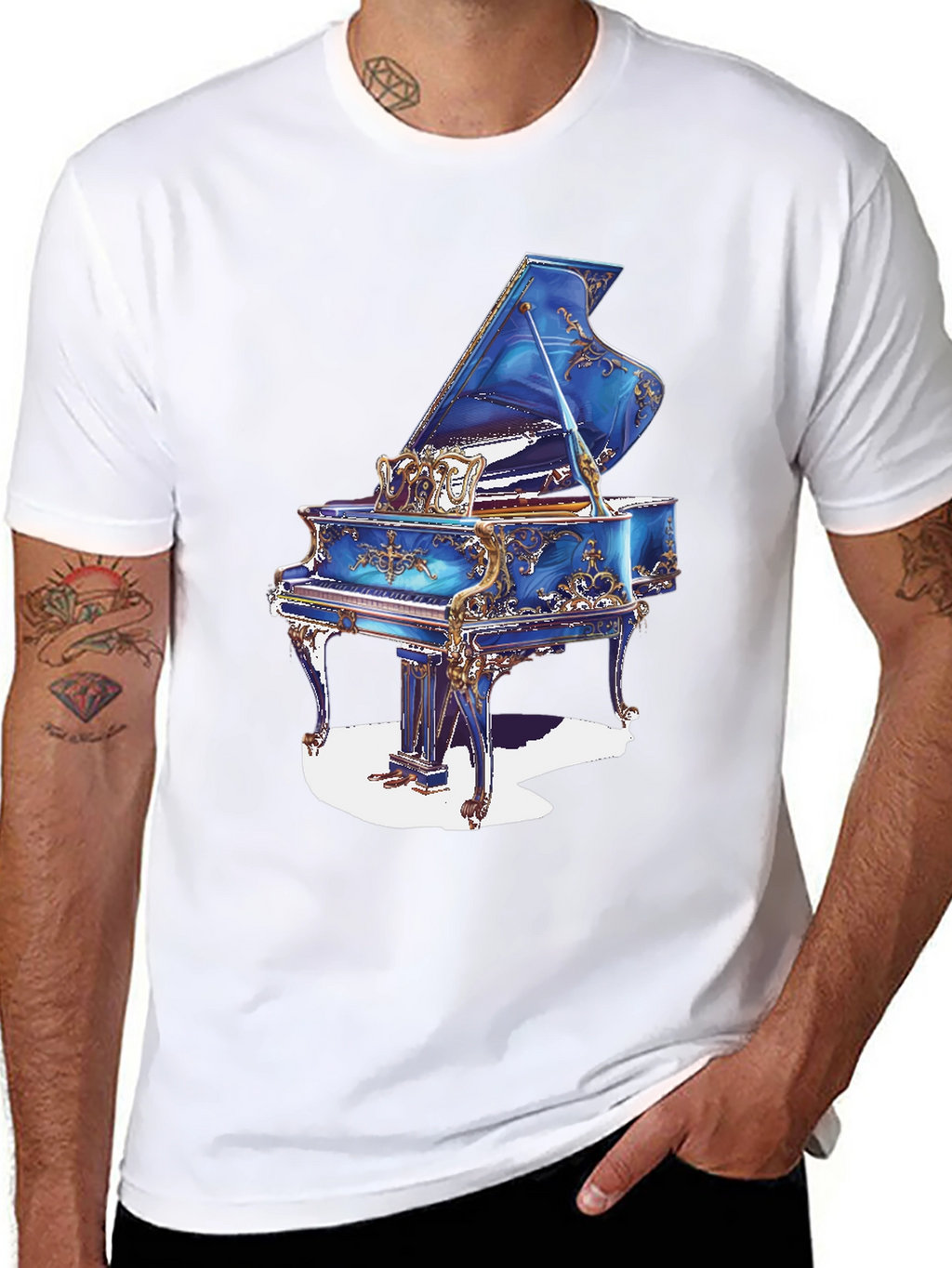 Grand Piano Graphic Tee - Musician Style