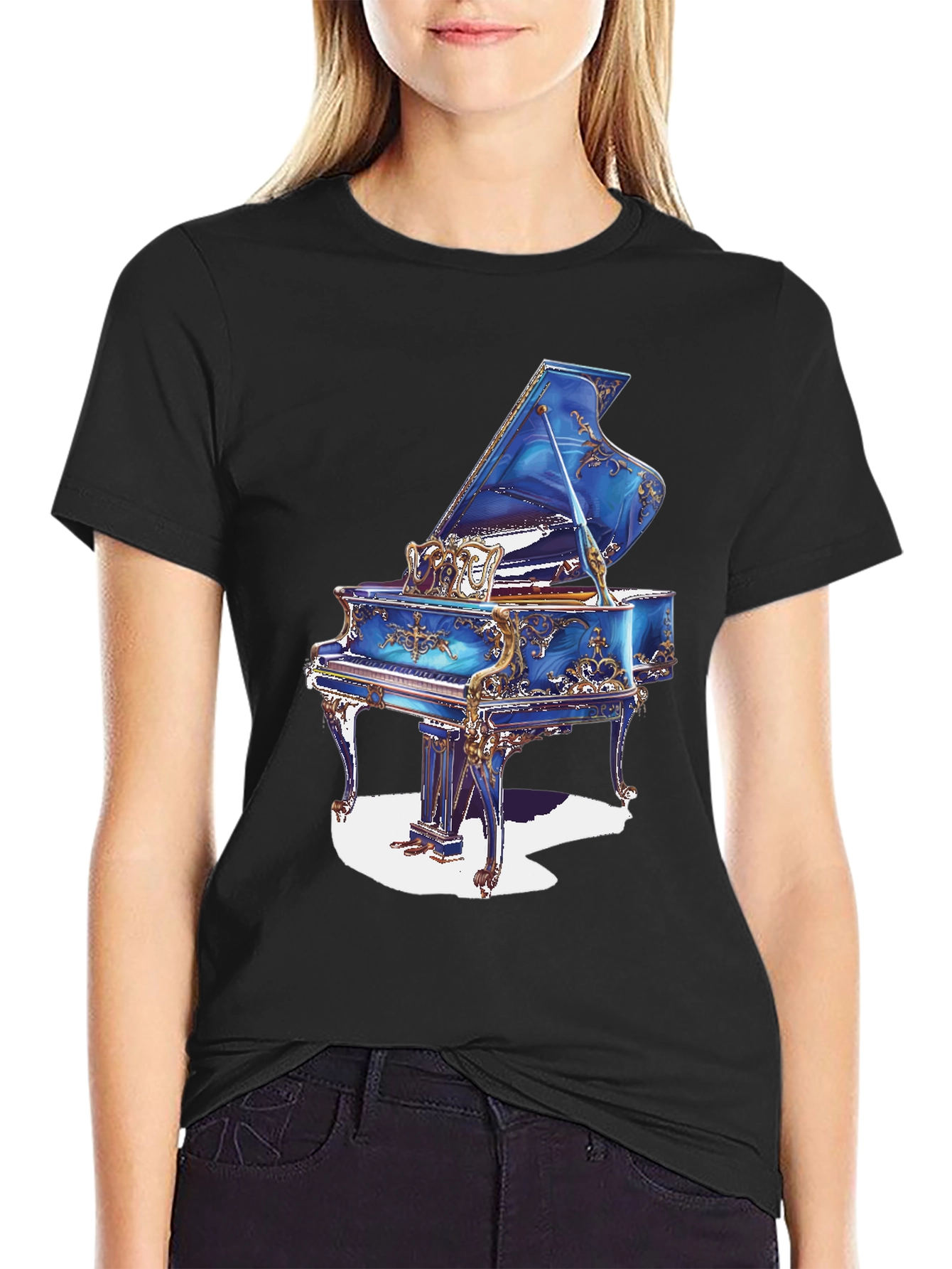 Grand Piano Graphic Tee - Musician Style
