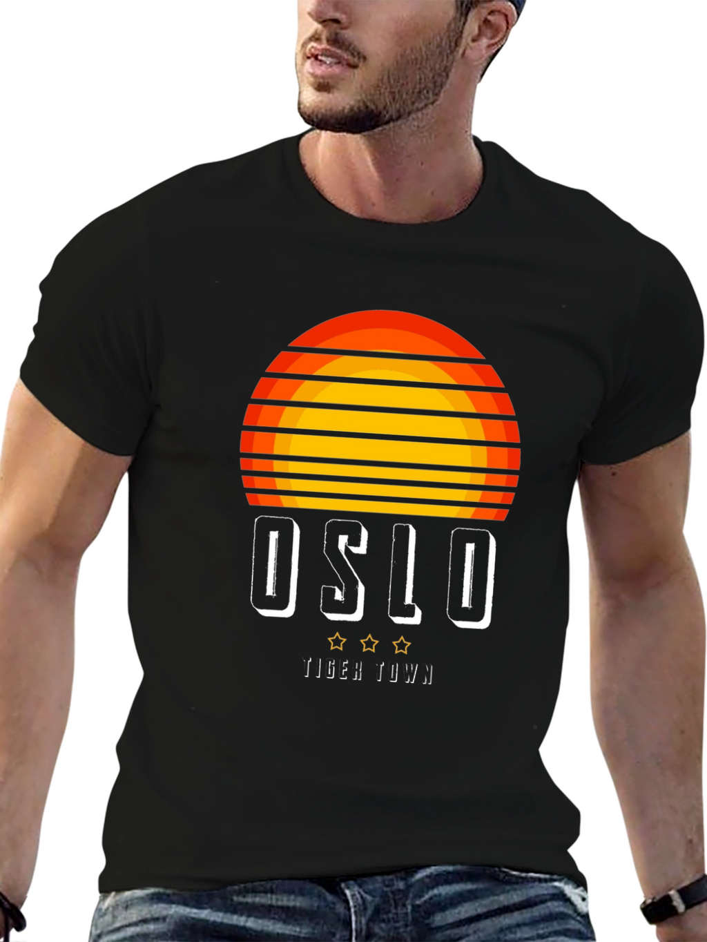Oslo Tiger Town Retro Graphic T-Shirt