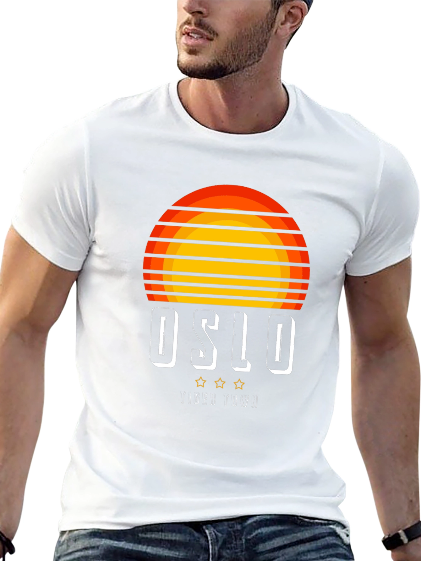 Oslo Tiger Town Retro Graphic T-Shirt