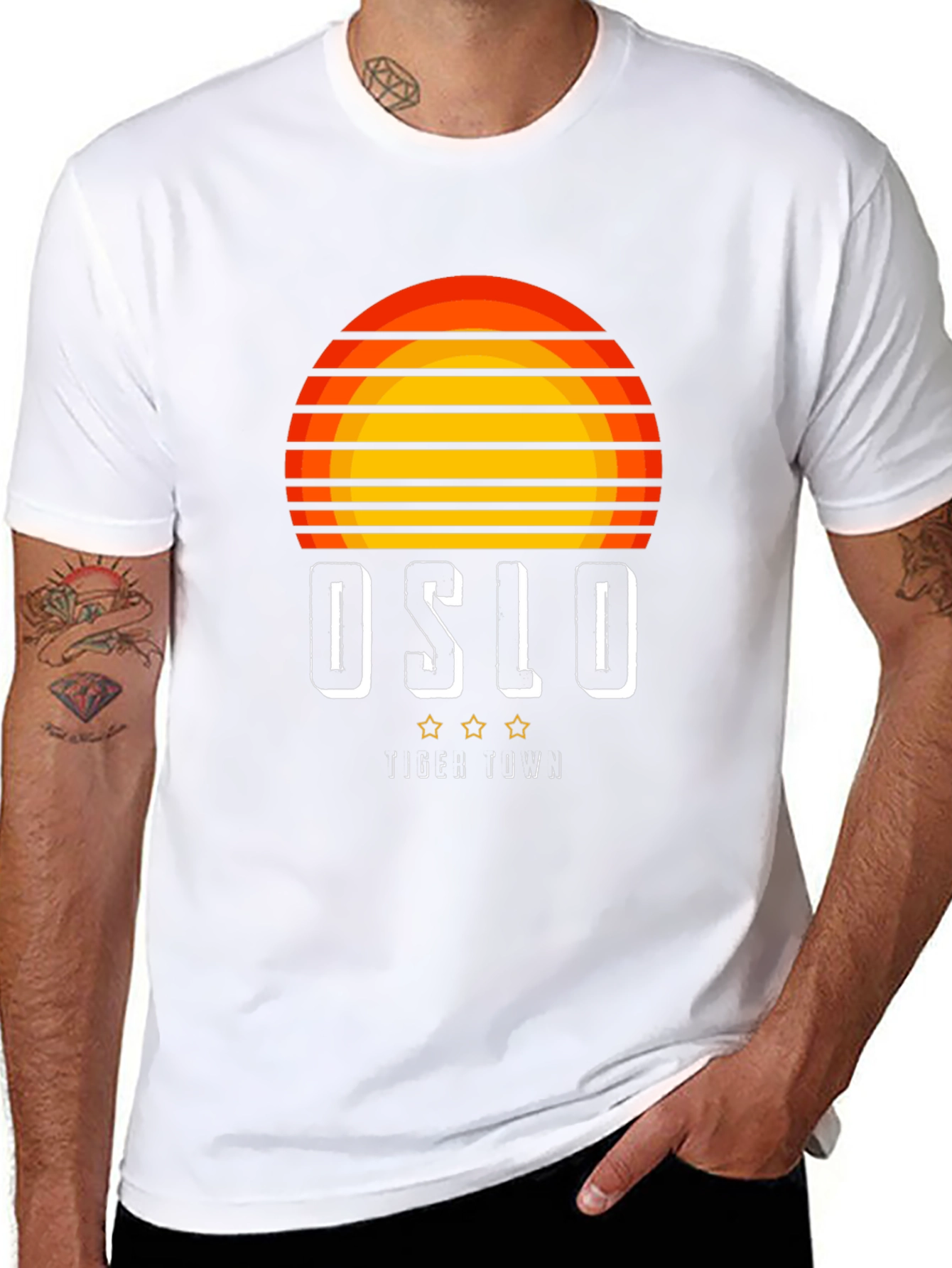 Oslo Tiger Town Retro Graphic T-Shirt