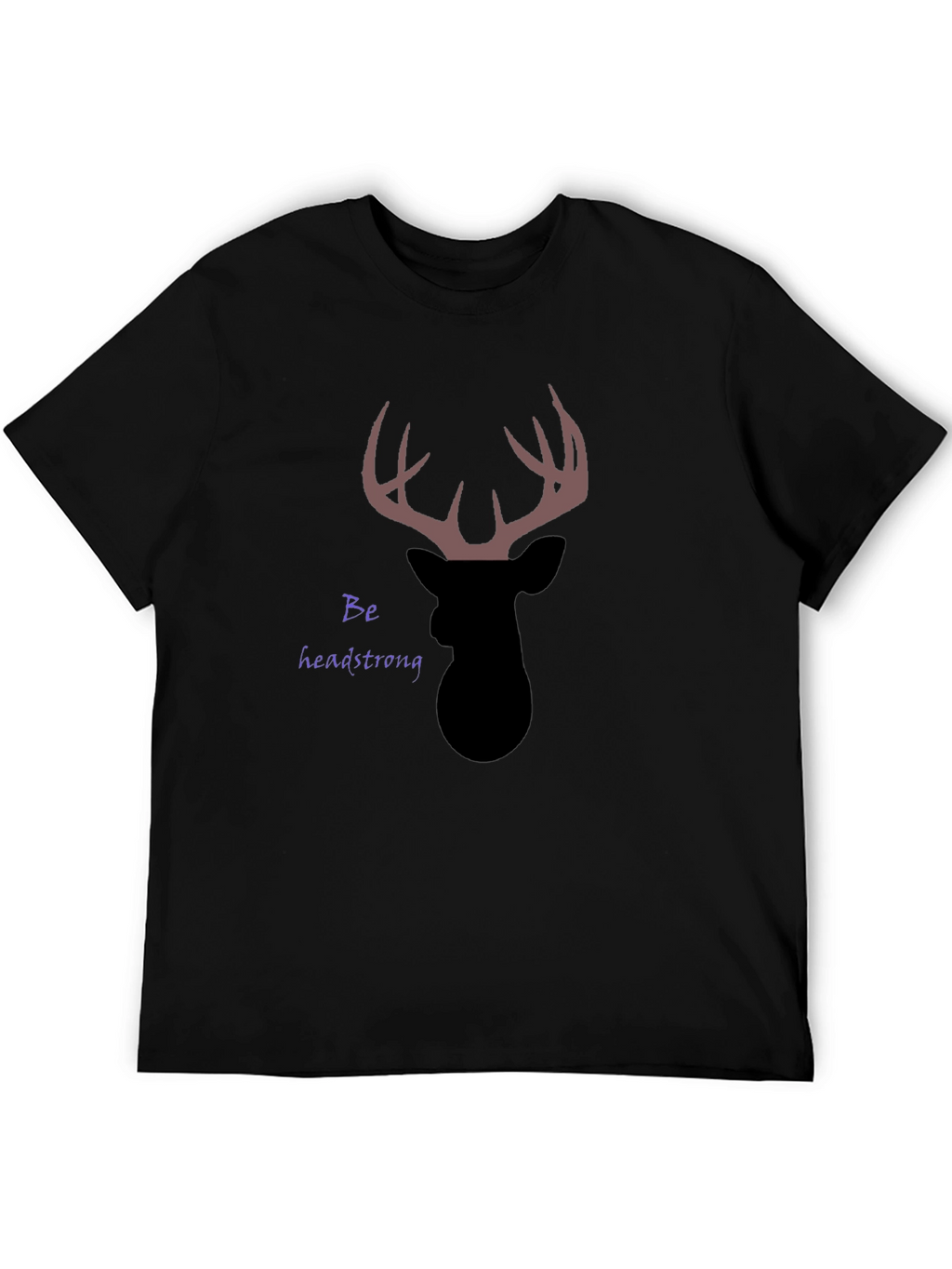 Headstrong Deer Graphic T-Shirt - Black