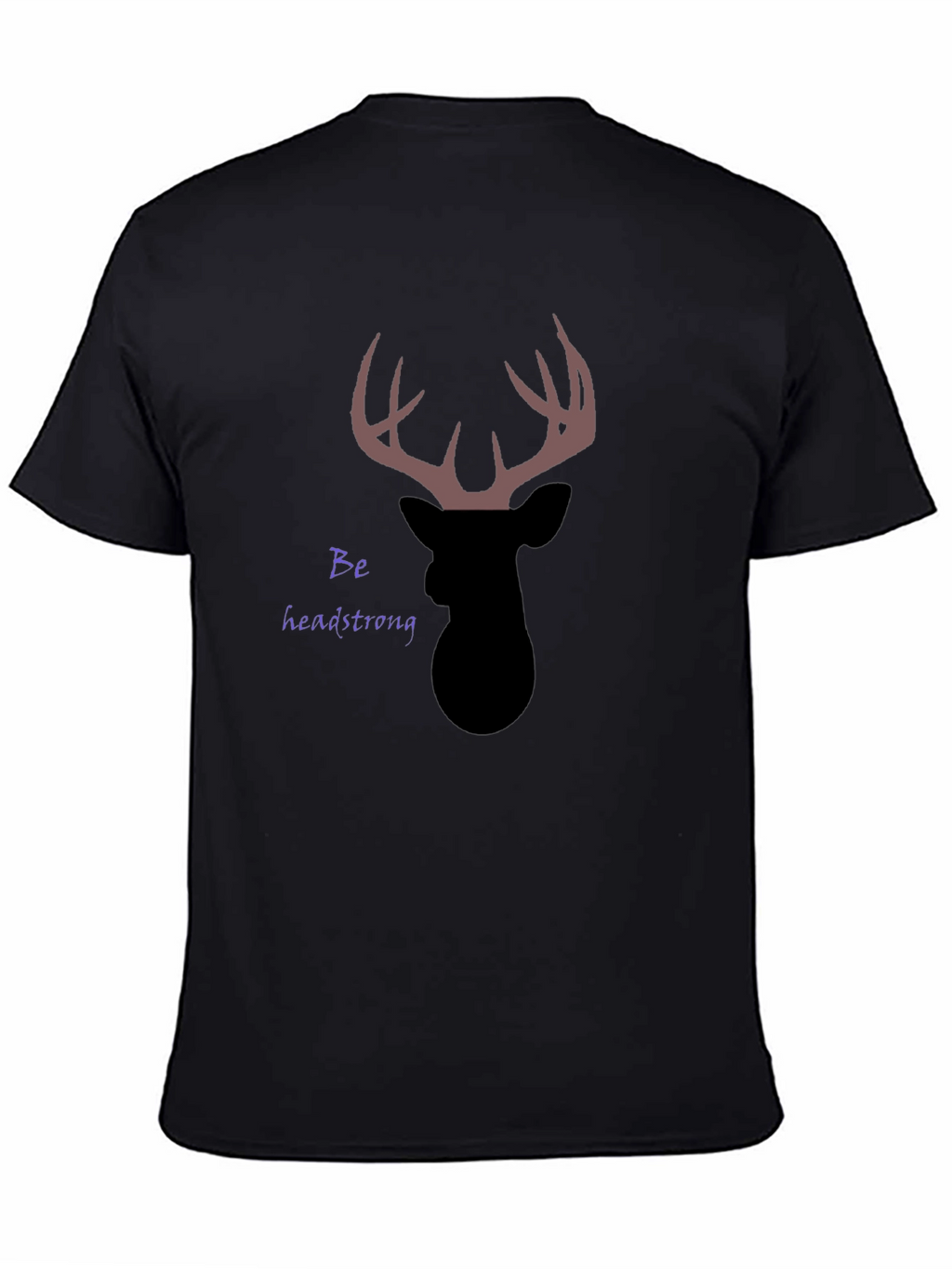 Headstrong Deer Graphic T-Shirt - Black