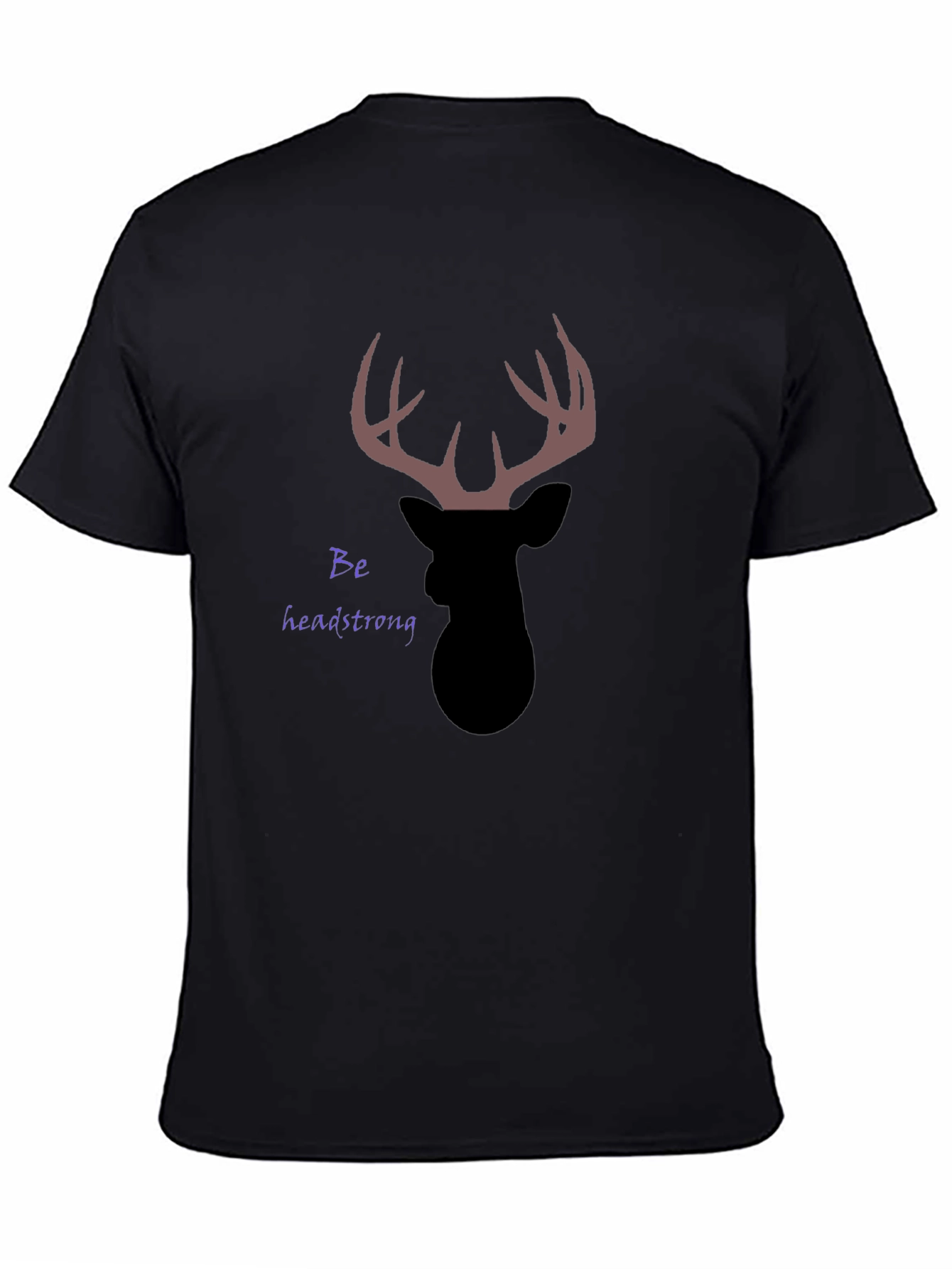 Headstrong Deer Graphic T-Shirt - Black