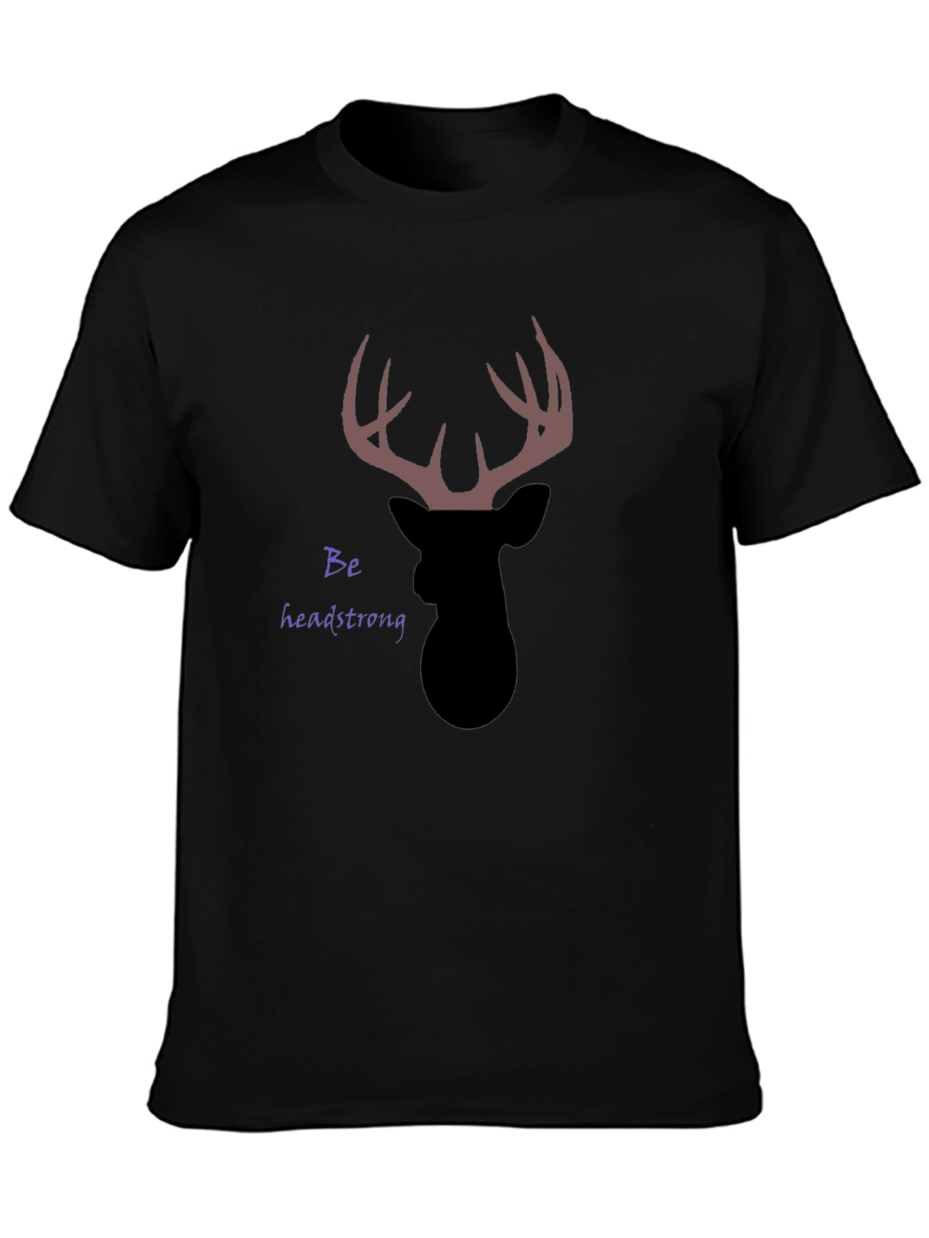 Headstrong Deer Graphic T-Shirt - Black