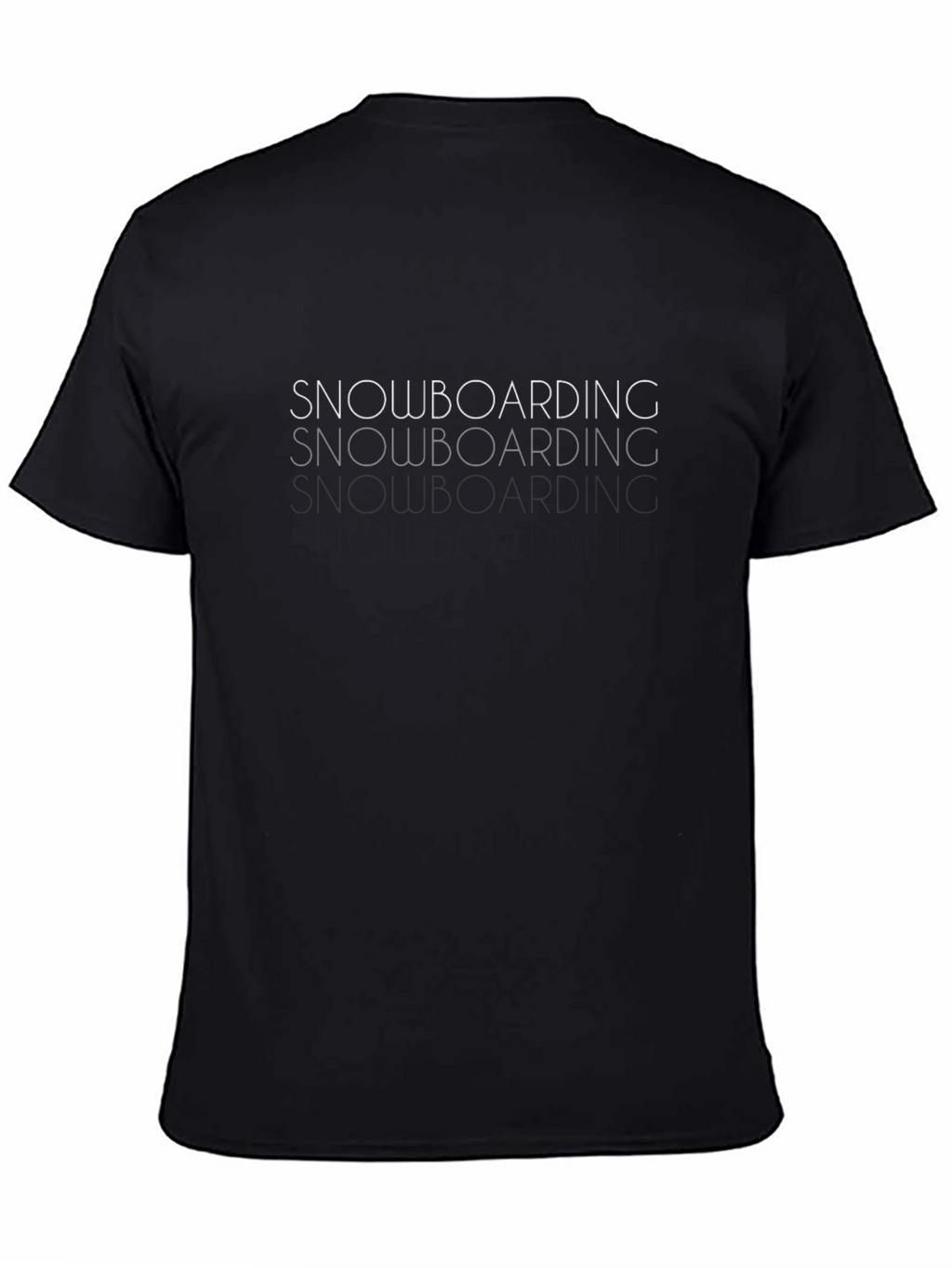 Snowboarding Graphic Tee | Black Crew Neck T-Shirt