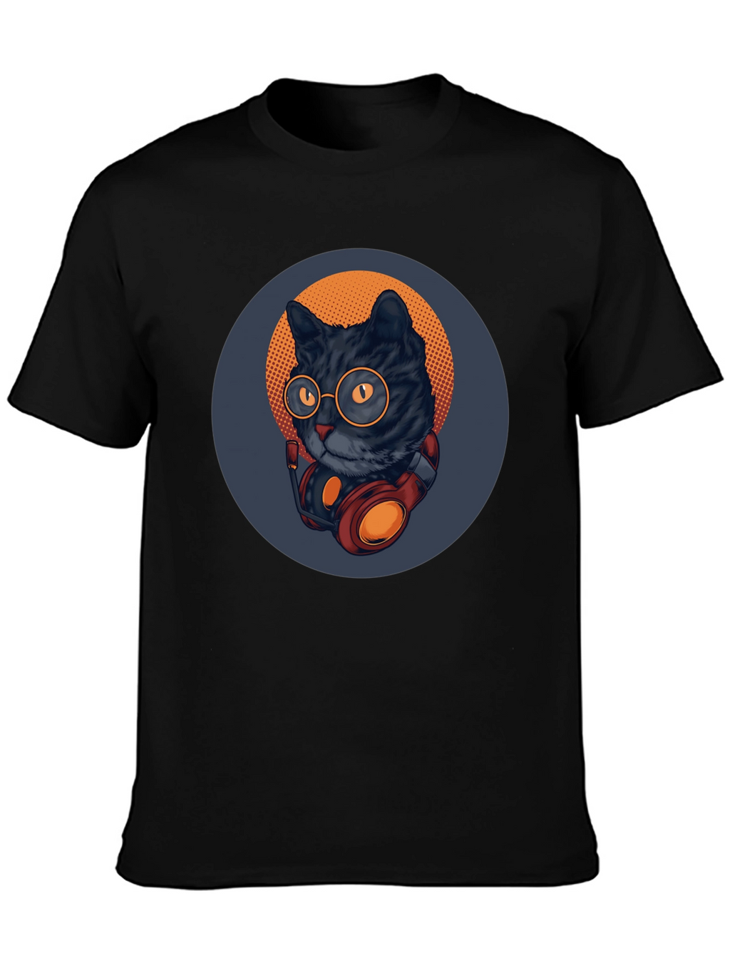 Cool Cat Tee: Retro DJ Style