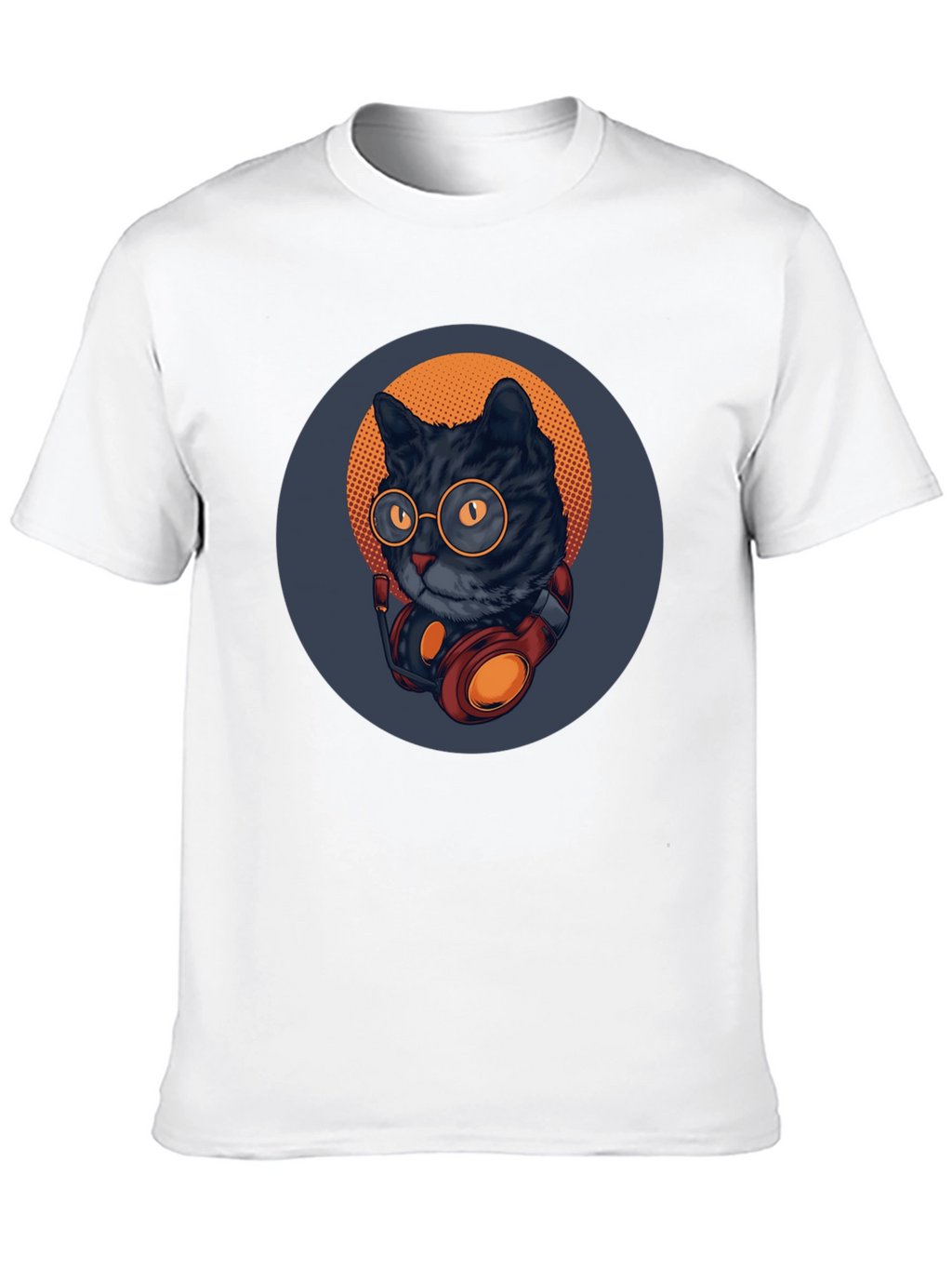 Cool Cat Tee: Retro DJ Style