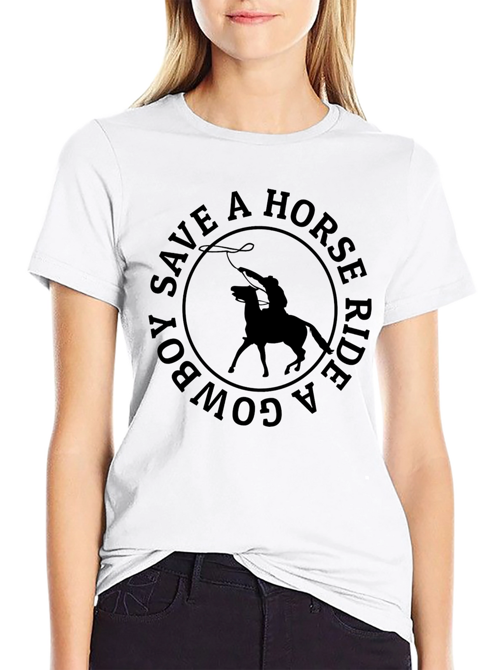 Save a Horse Ride a Cowboy Graphic T-Shirt