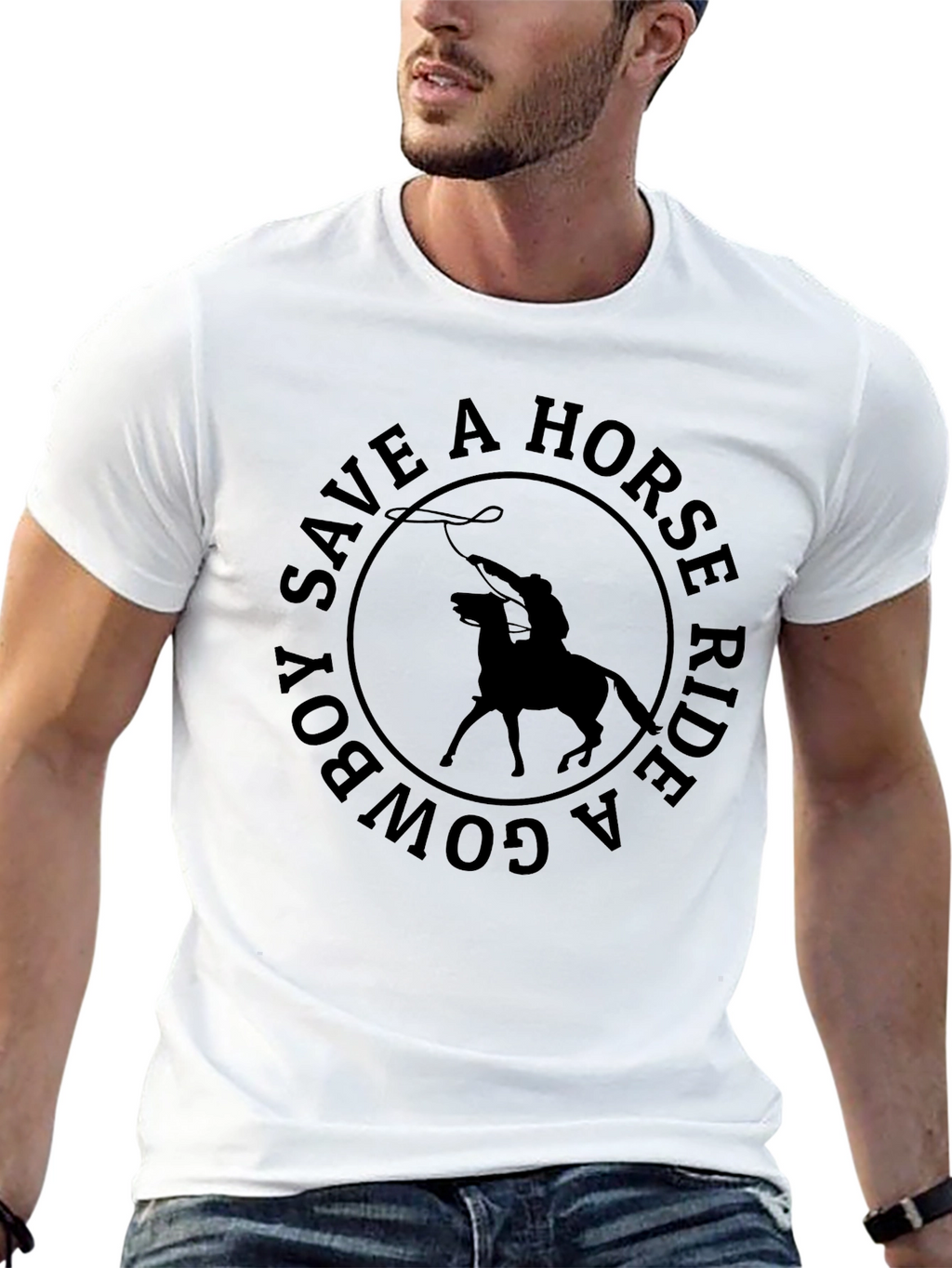 Save a Horse Ride a Cowboy Graphic T-Shirt