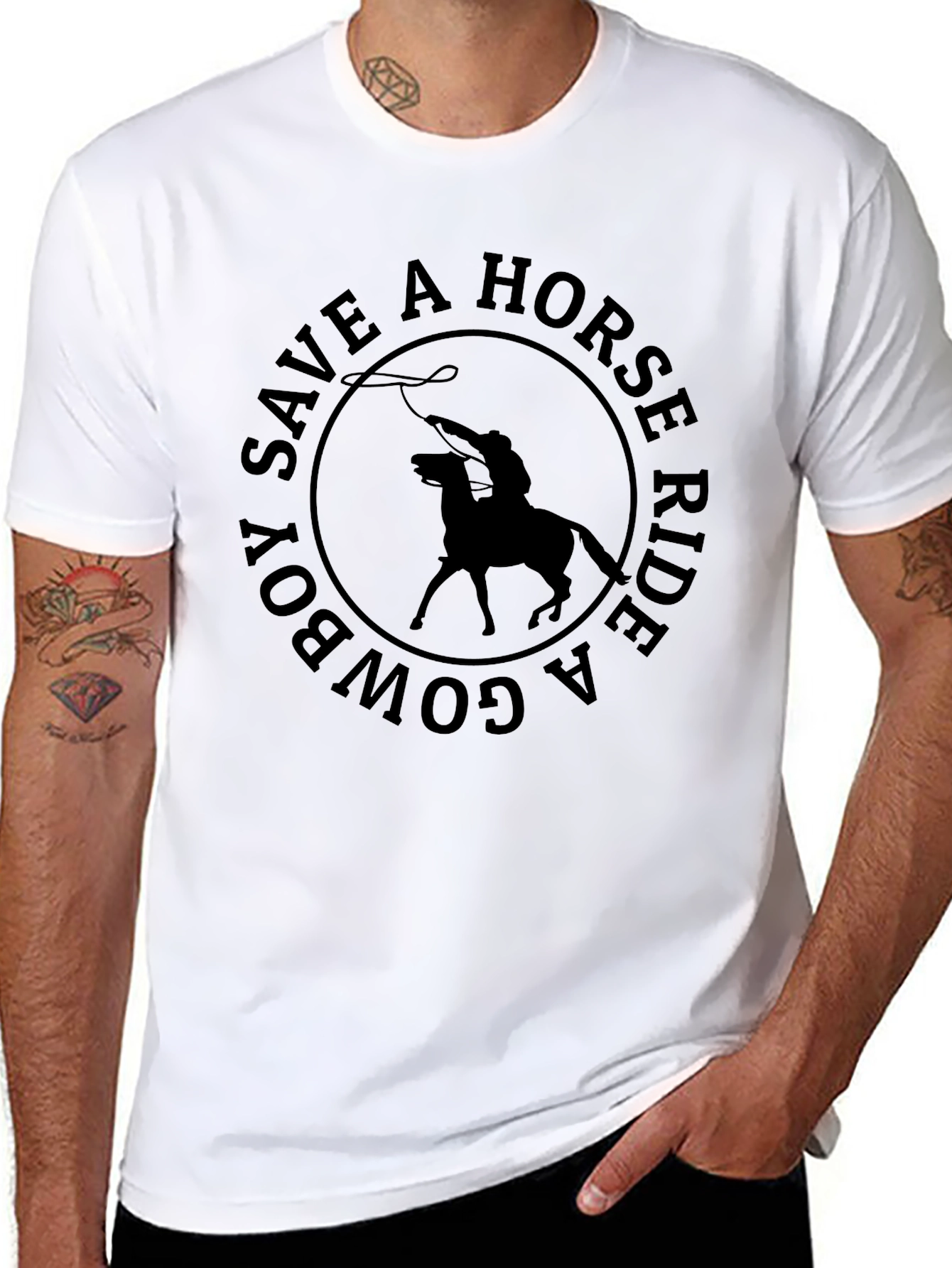 Save a Horse Ride a Cowboy Graphic T-Shirt