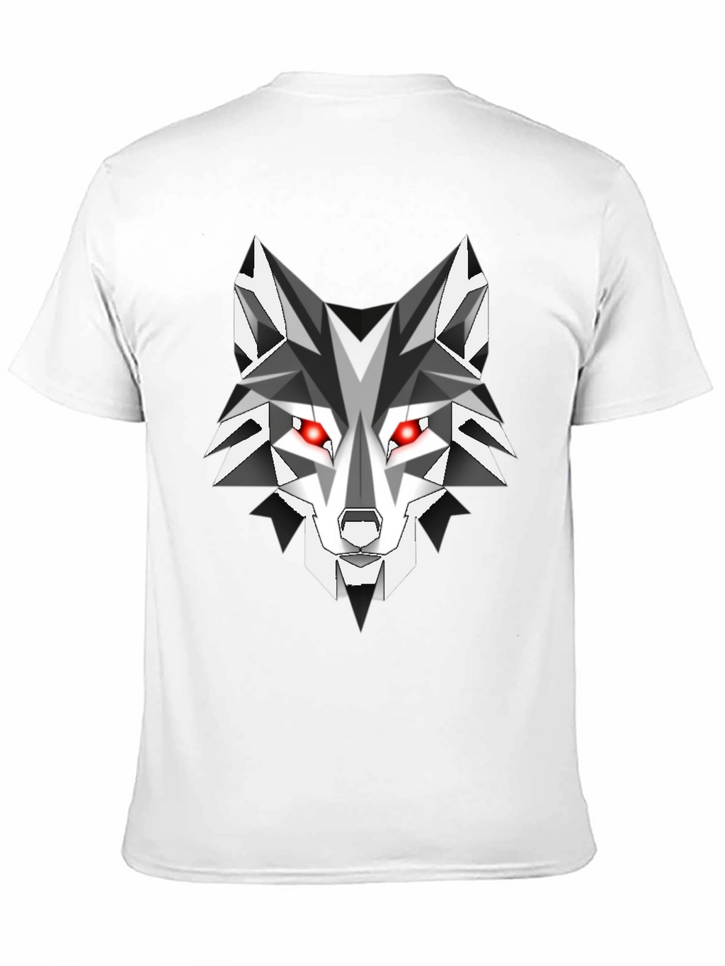 Geometric Wolf Graphic Tee - Mens Black T-Shirt