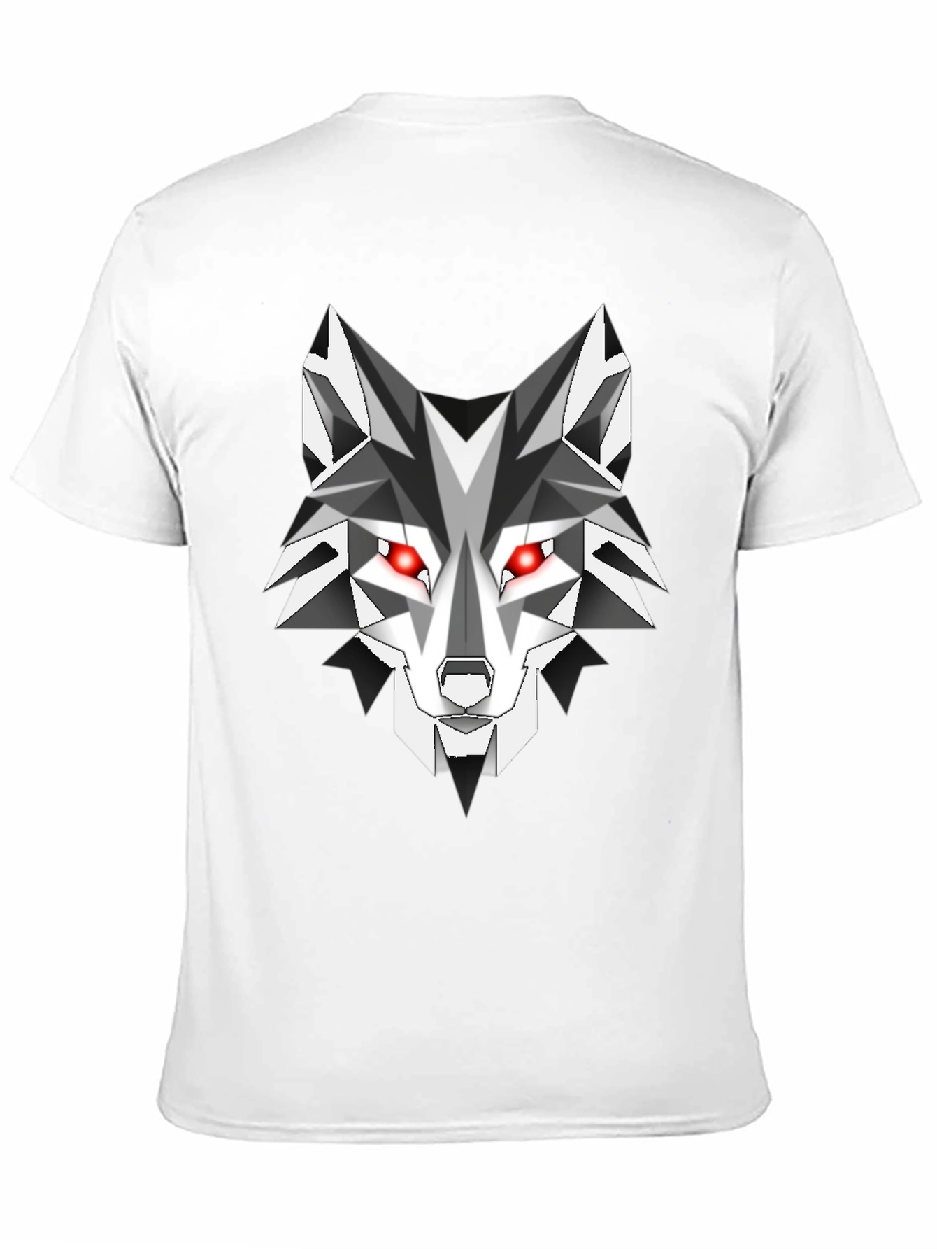 Geometric Wolf Graphic Tee - Mens Black T-Shirt