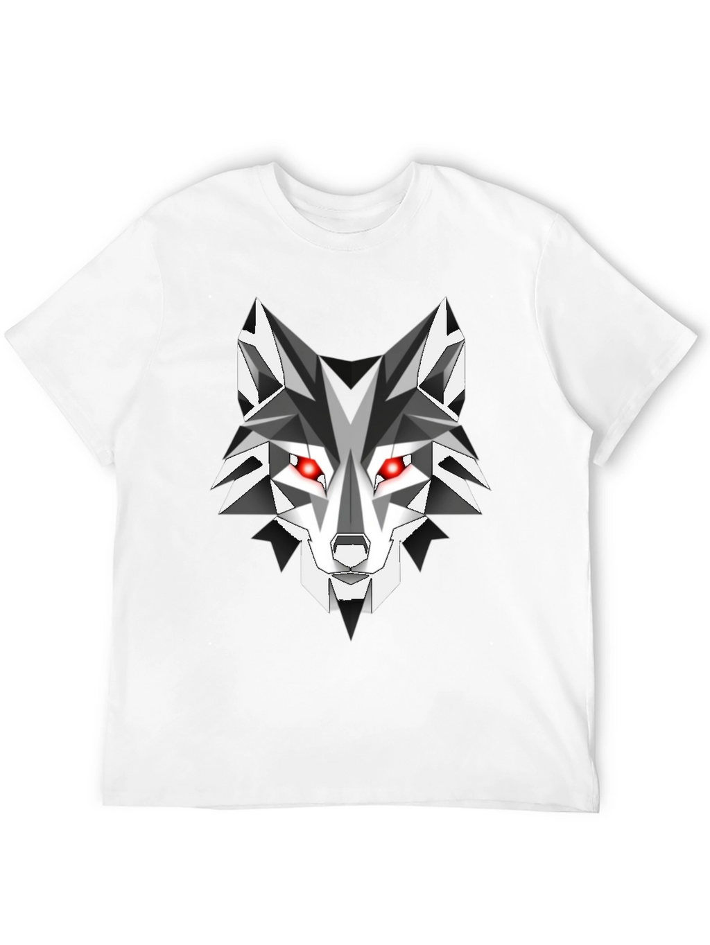 Geometric Wolf Graphic Tee - Mens Black T-Shirt