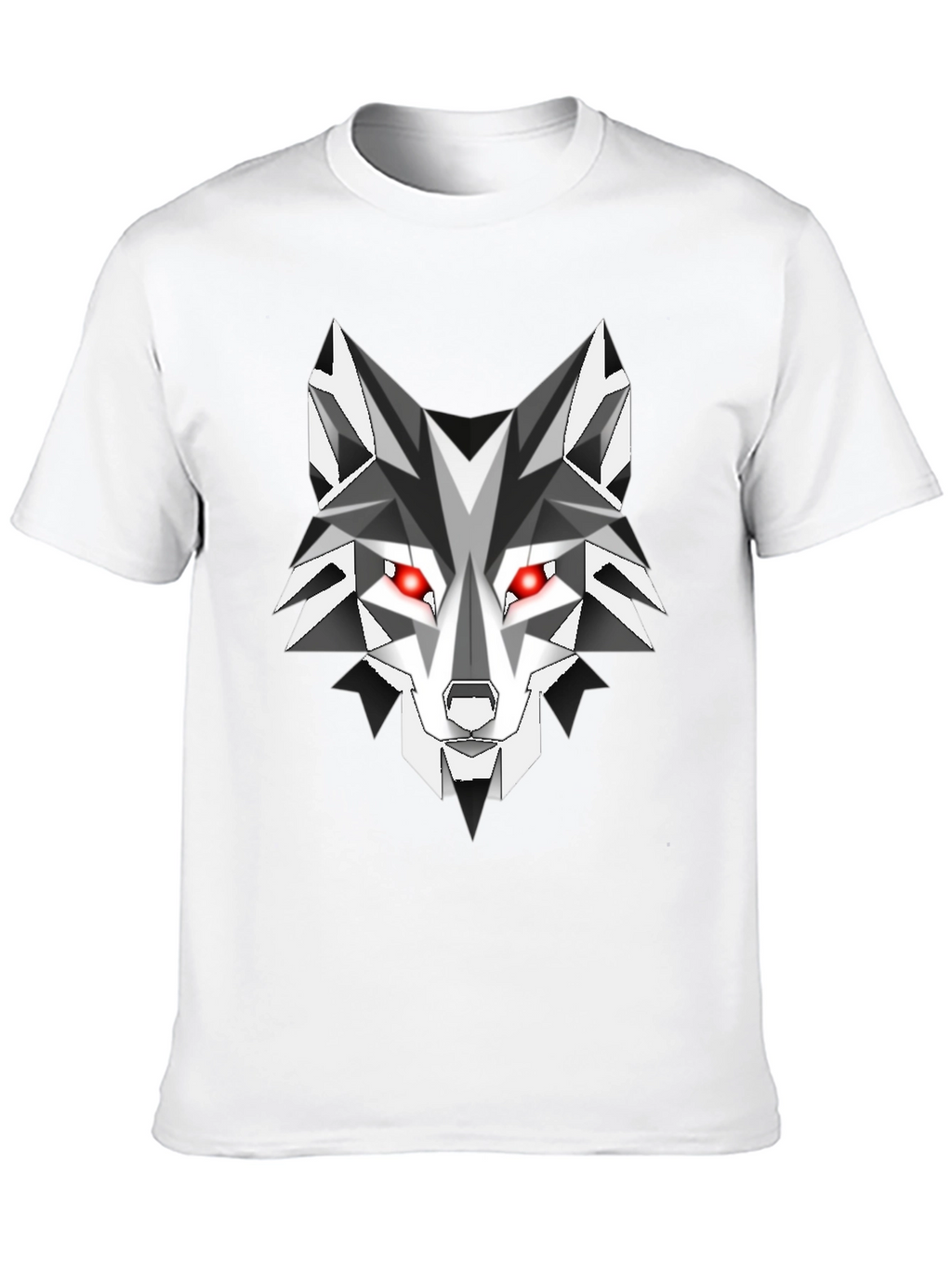 Geometric Wolf Graphic Tee - Mens Black T-Shirt