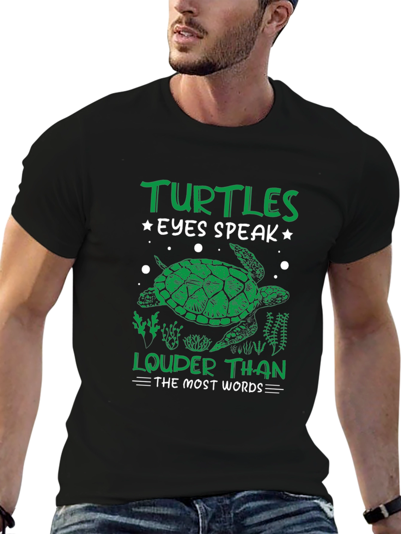 Turtles Eyes Speak Louder Than Words T-Shirt