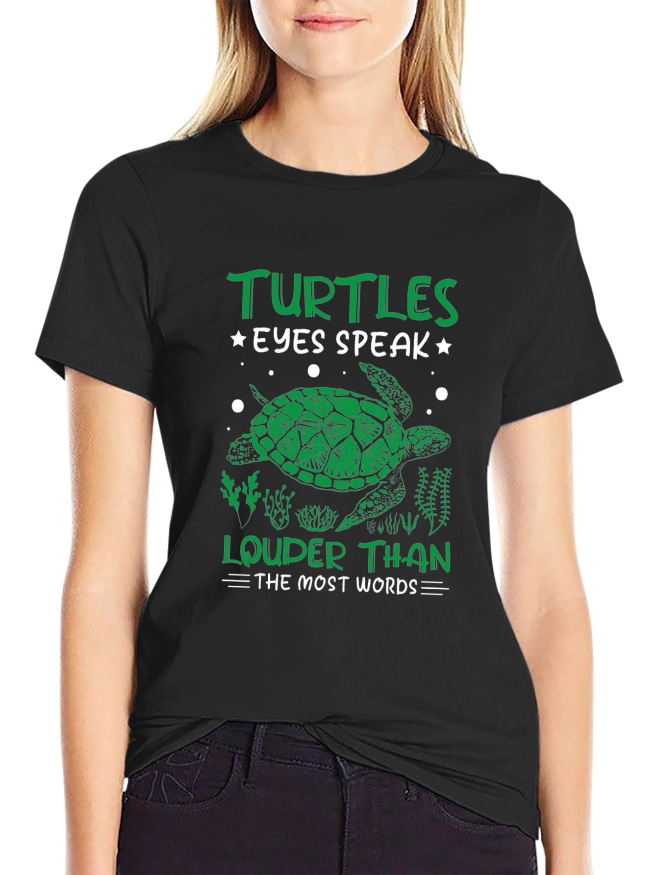 Turtles Eyes Speak Louder Than Words T-Shirt