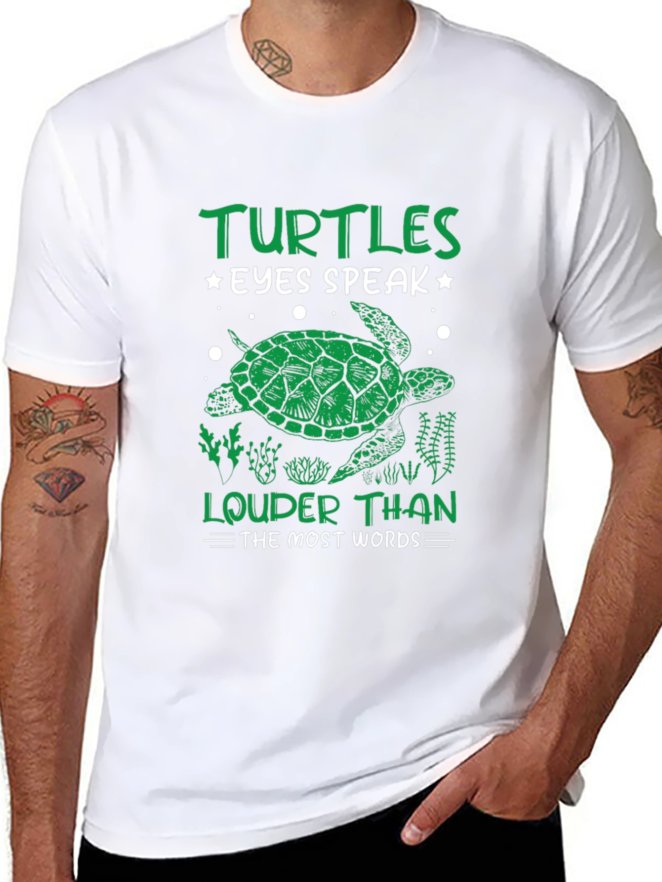 Turtles Eyes Speak Louder Than Words T-Shirt