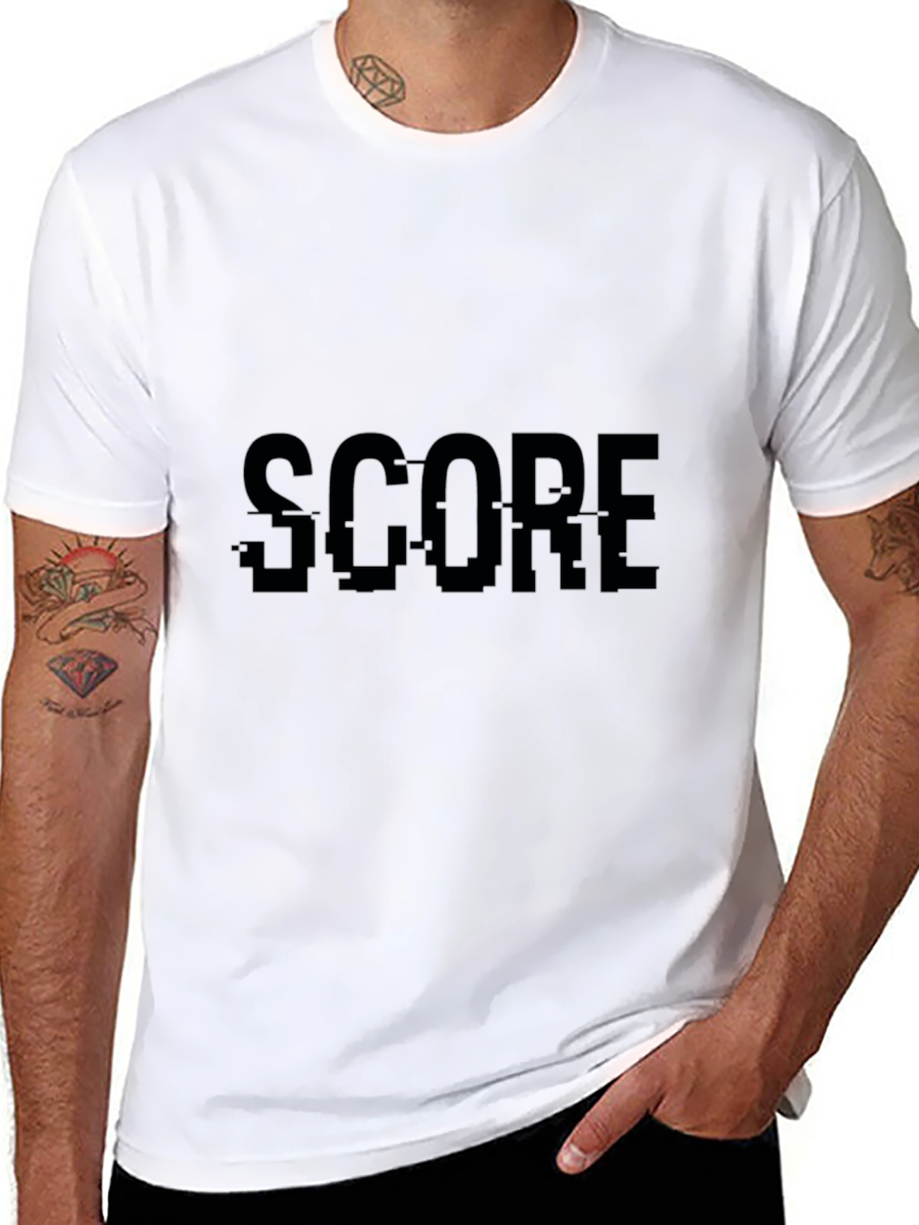 Score Glitch Black T-Shirt