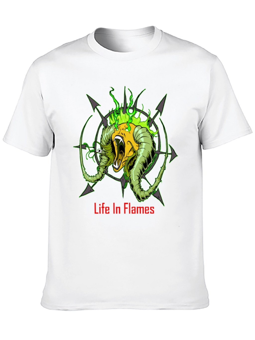Life In Flames Graphic Tee - Black T-Shirt