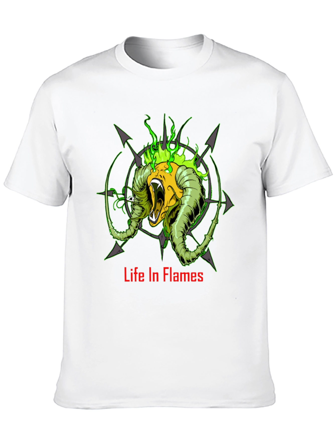 Life In Flames Graphic Tee - Black T-Shirt
