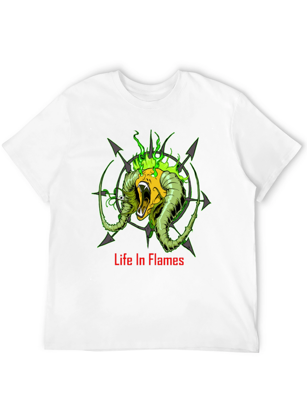 Life In Flames Graphic Tee - Black T-Shirt