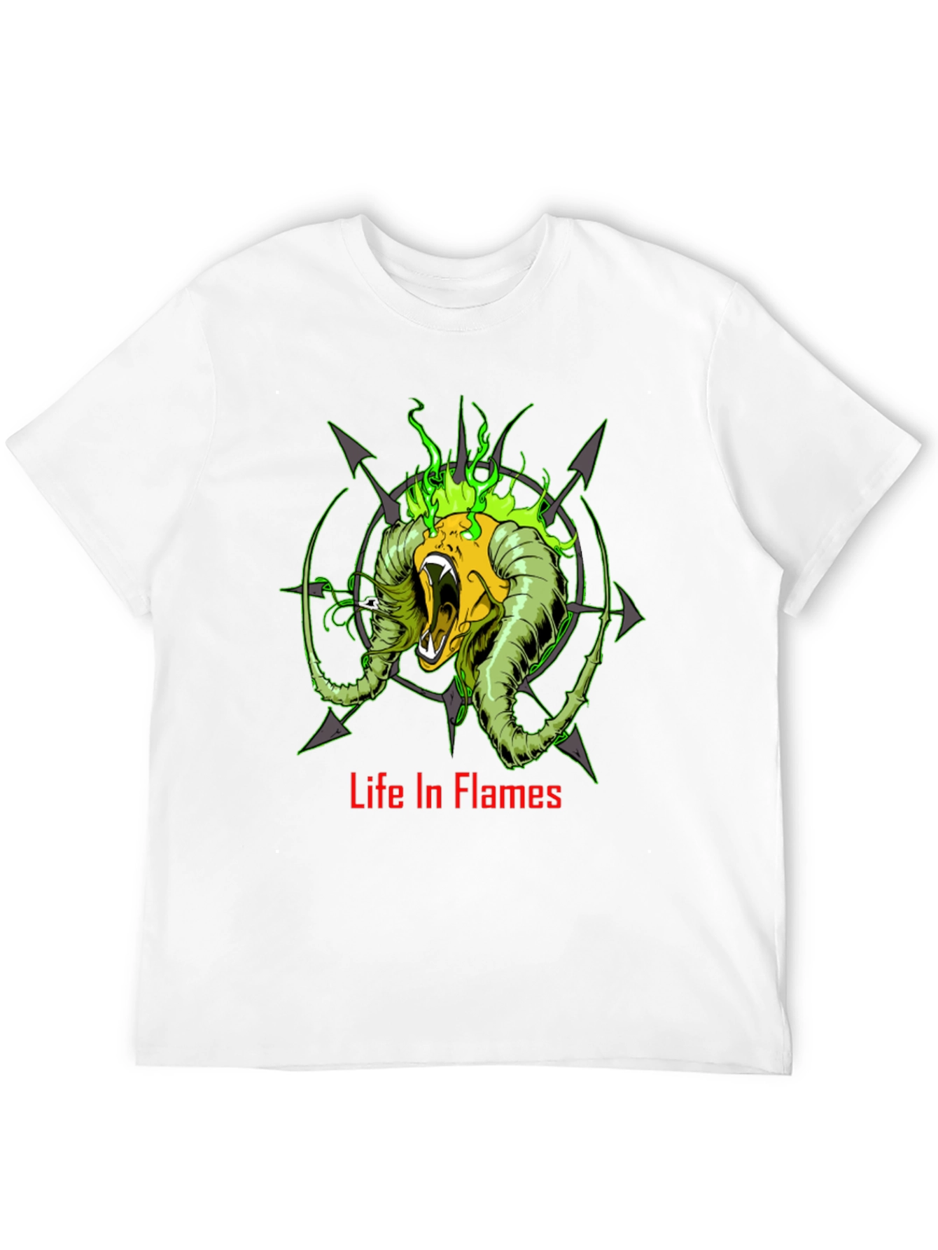 Life In Flames Graphic Tee - Black T-Shirt