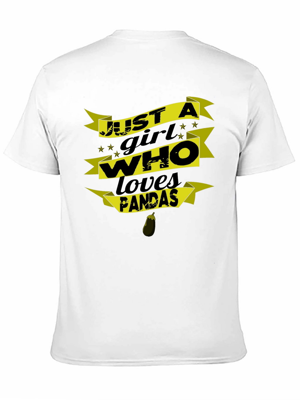 Just a Girl Who Loves Pandas Black T-Shirt