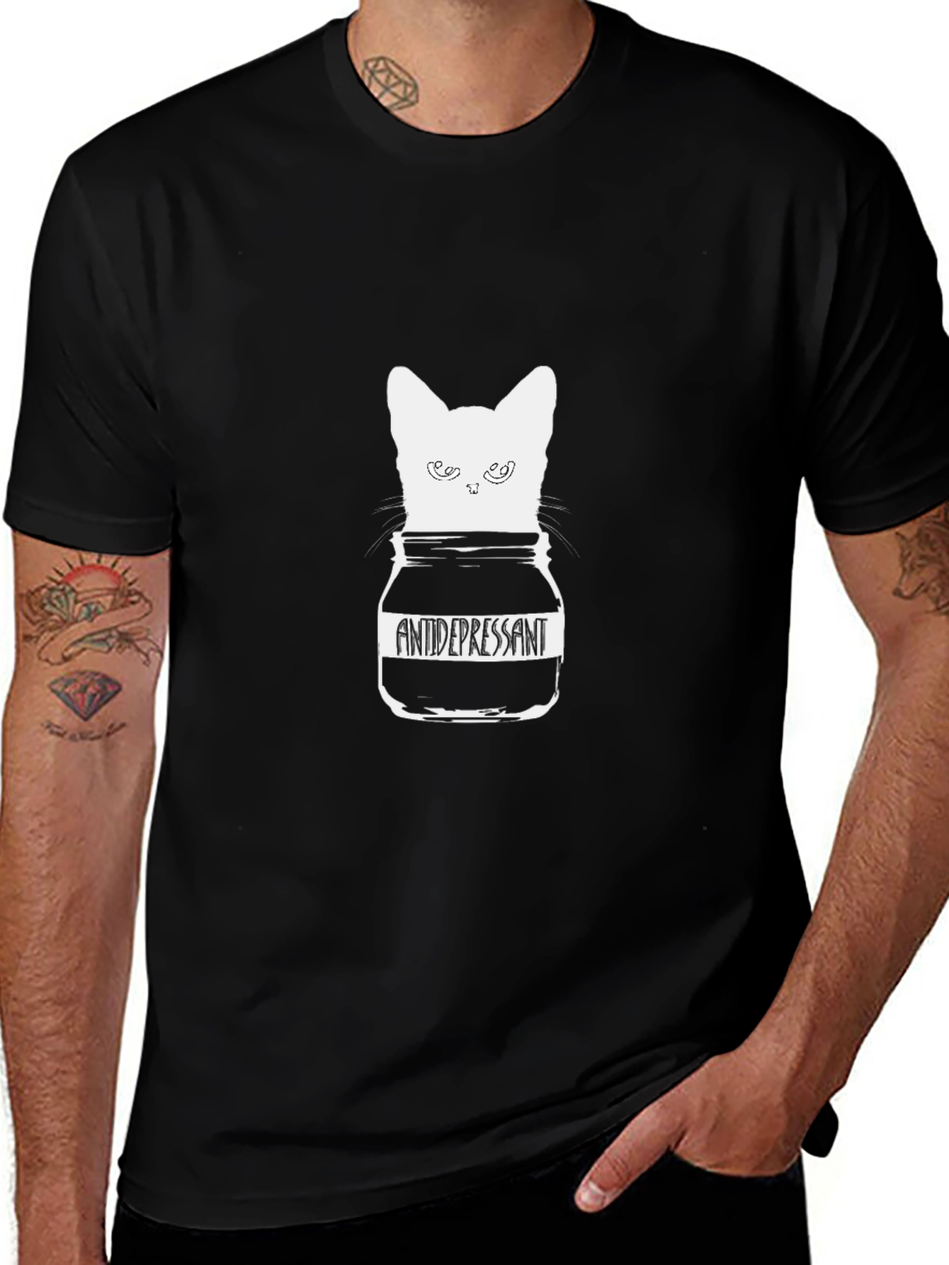 Antidepressant Cat T-Shirt - Funny Graphic Tee