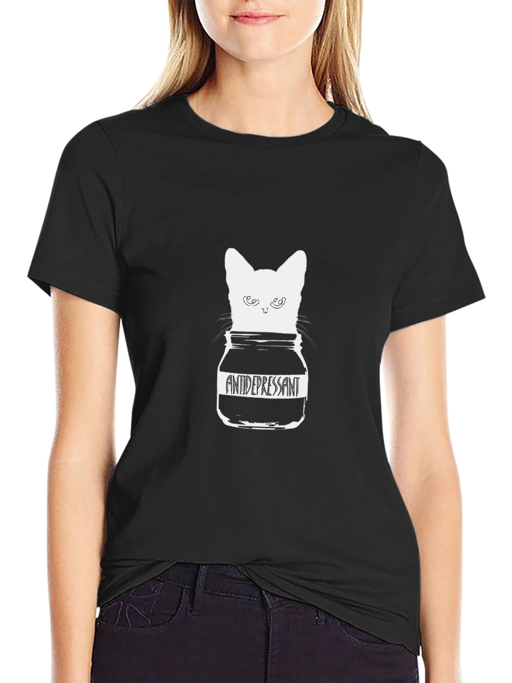 Antidepressant Cat T-Shirt - Funny Graphic Tee