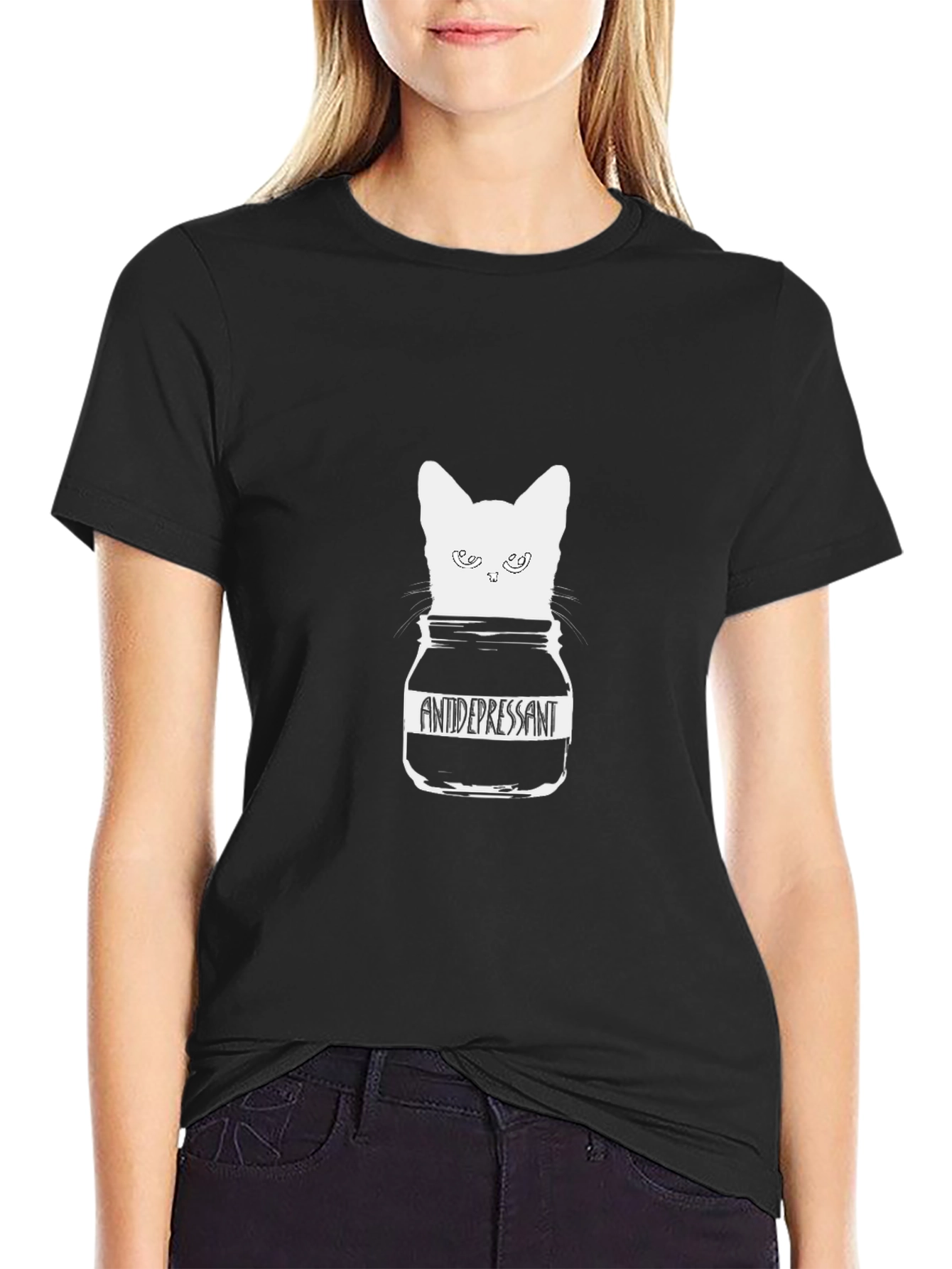Antidepressant Cat T-Shirt - Funny Graphic Tee