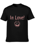 In Love! Graphic T-Shirt - Black Crew Neck Tee