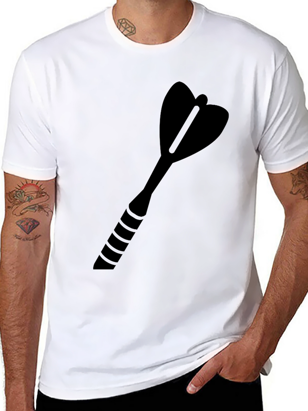 Dart Graphic Black Tee - Casual Comfort