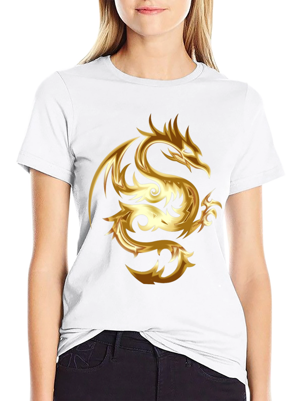 Golden Dragon Graphic Tee - Stylish & Bold