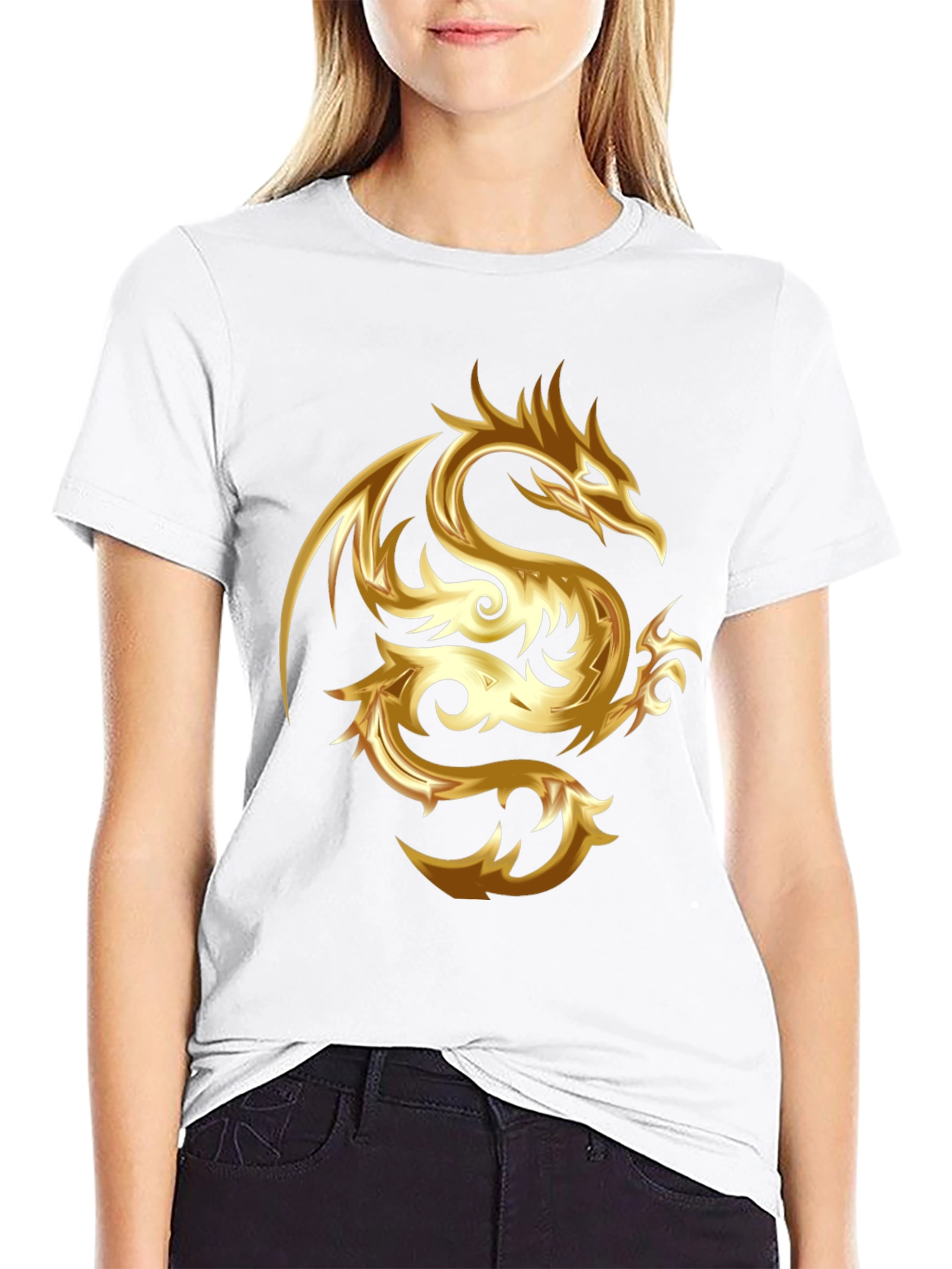 Golden Dragon Graphic Tee - Stylish & Bold