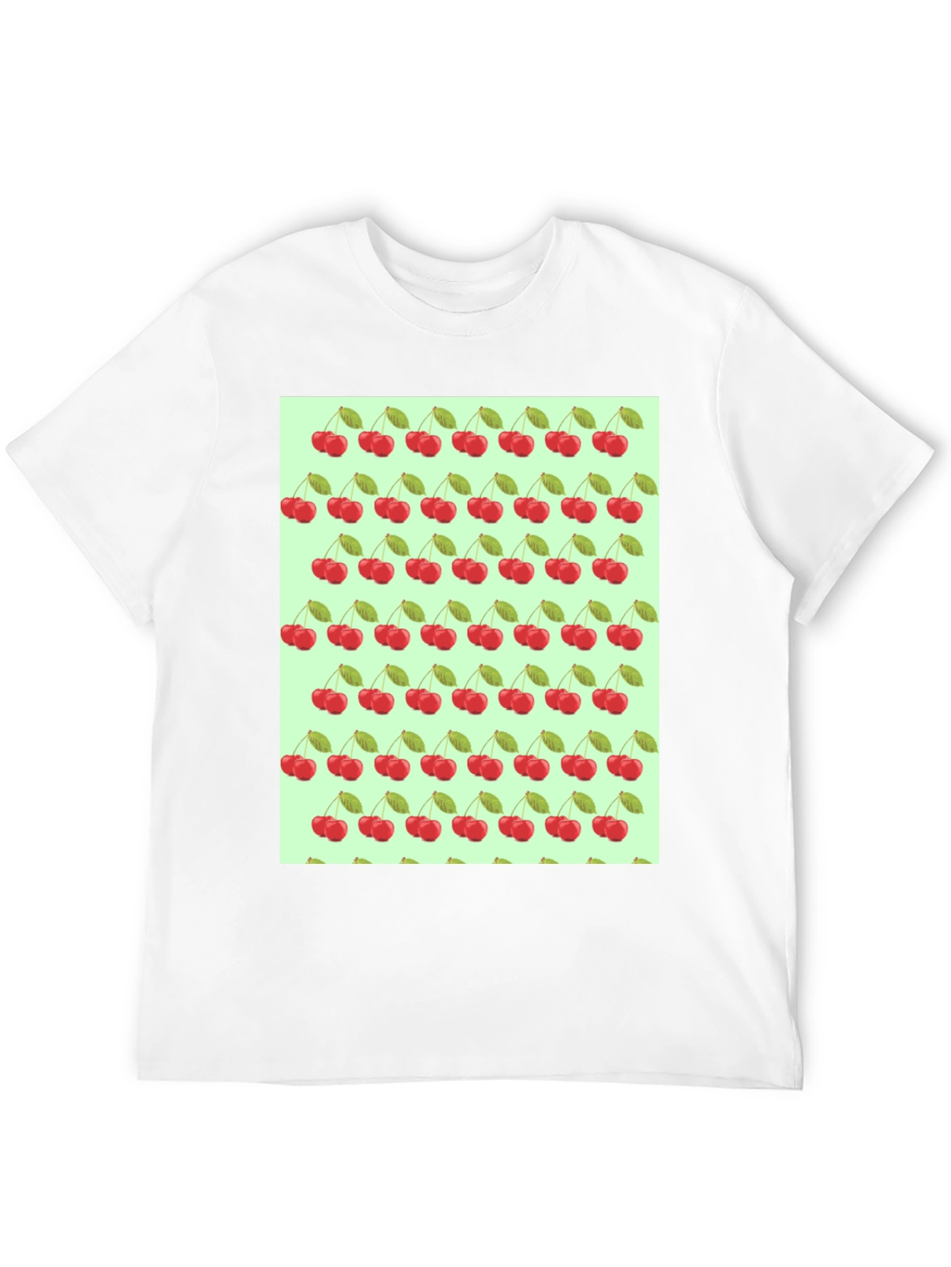 Cherry Print Black T-Shirt