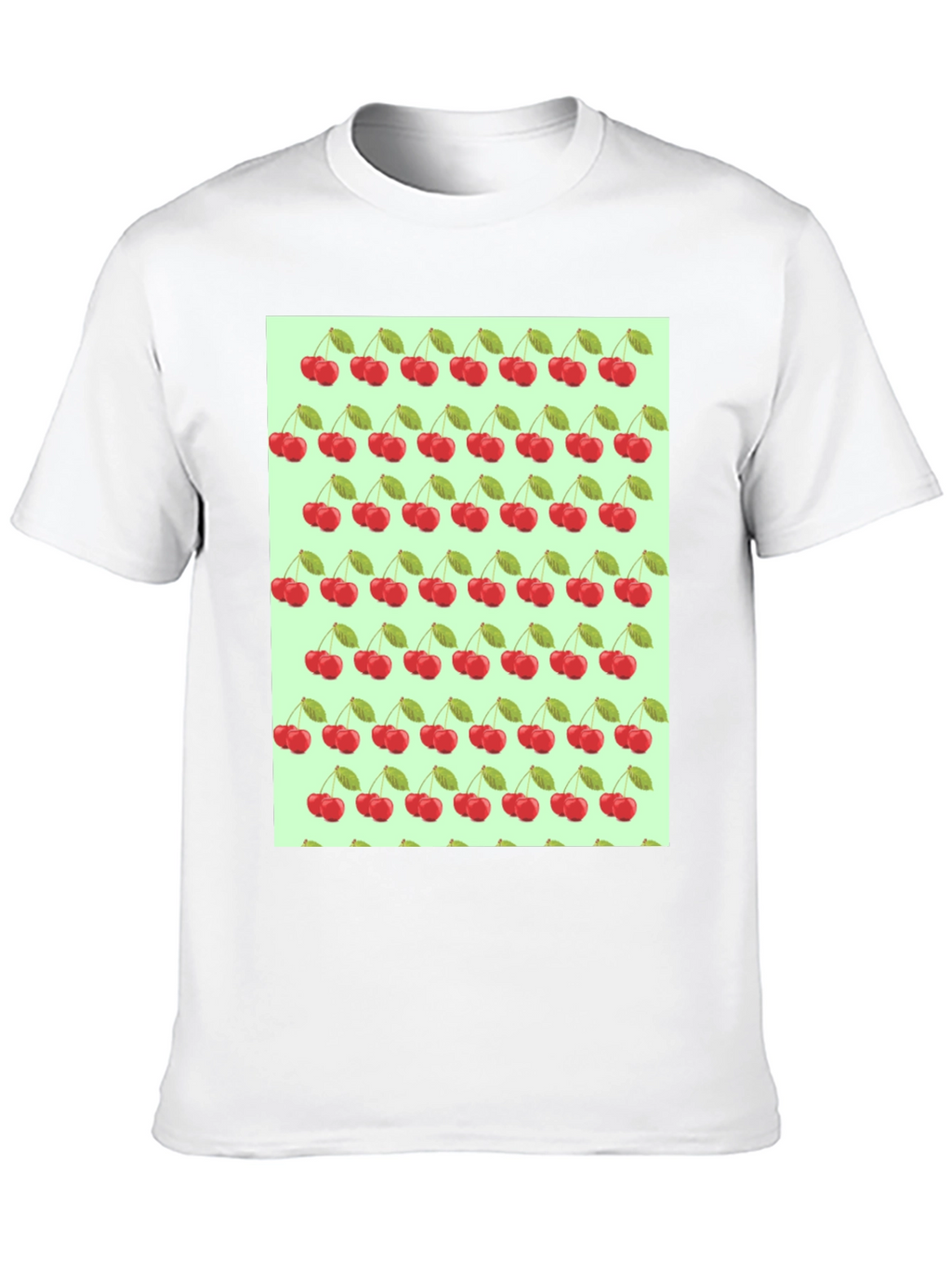 Cherry Print Black T-Shirt