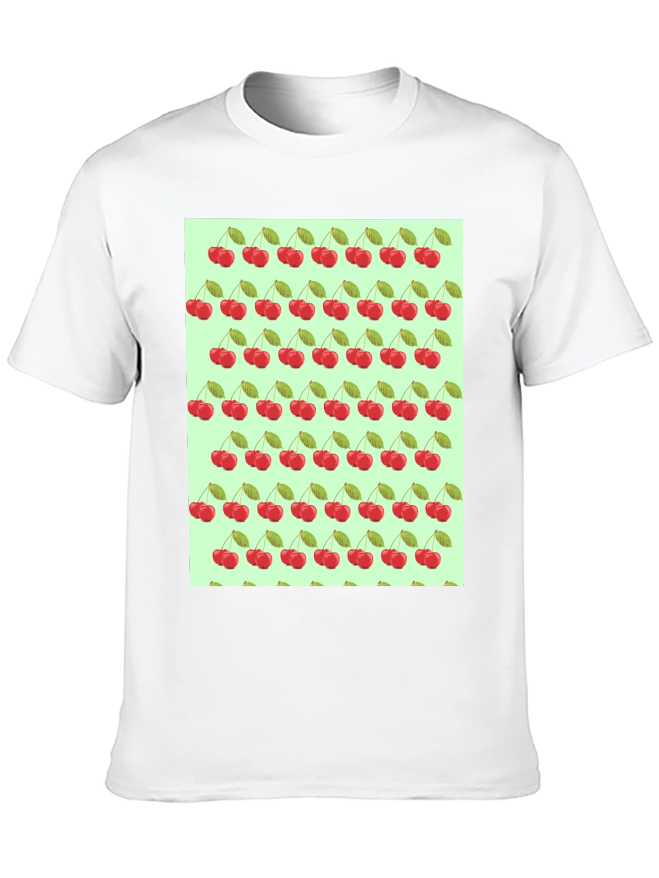 Cherry Print Black T-Shirt