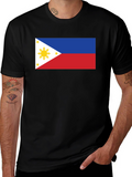 Philippines Flag Graphic Tee - Black