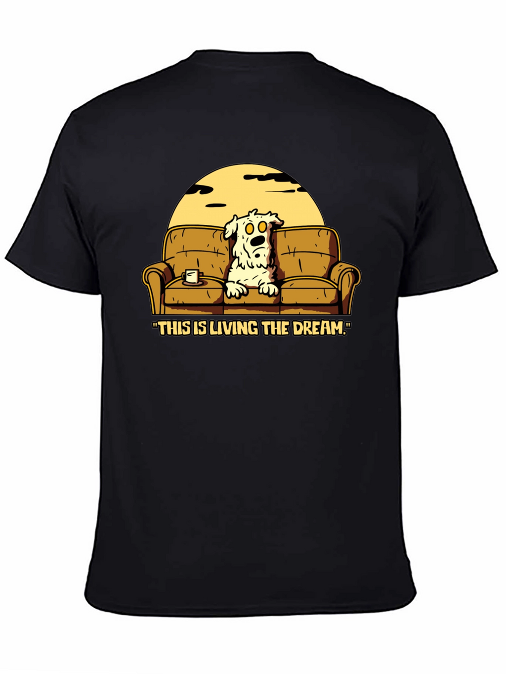 Living The Dream Cartoon Dog T-Shirt